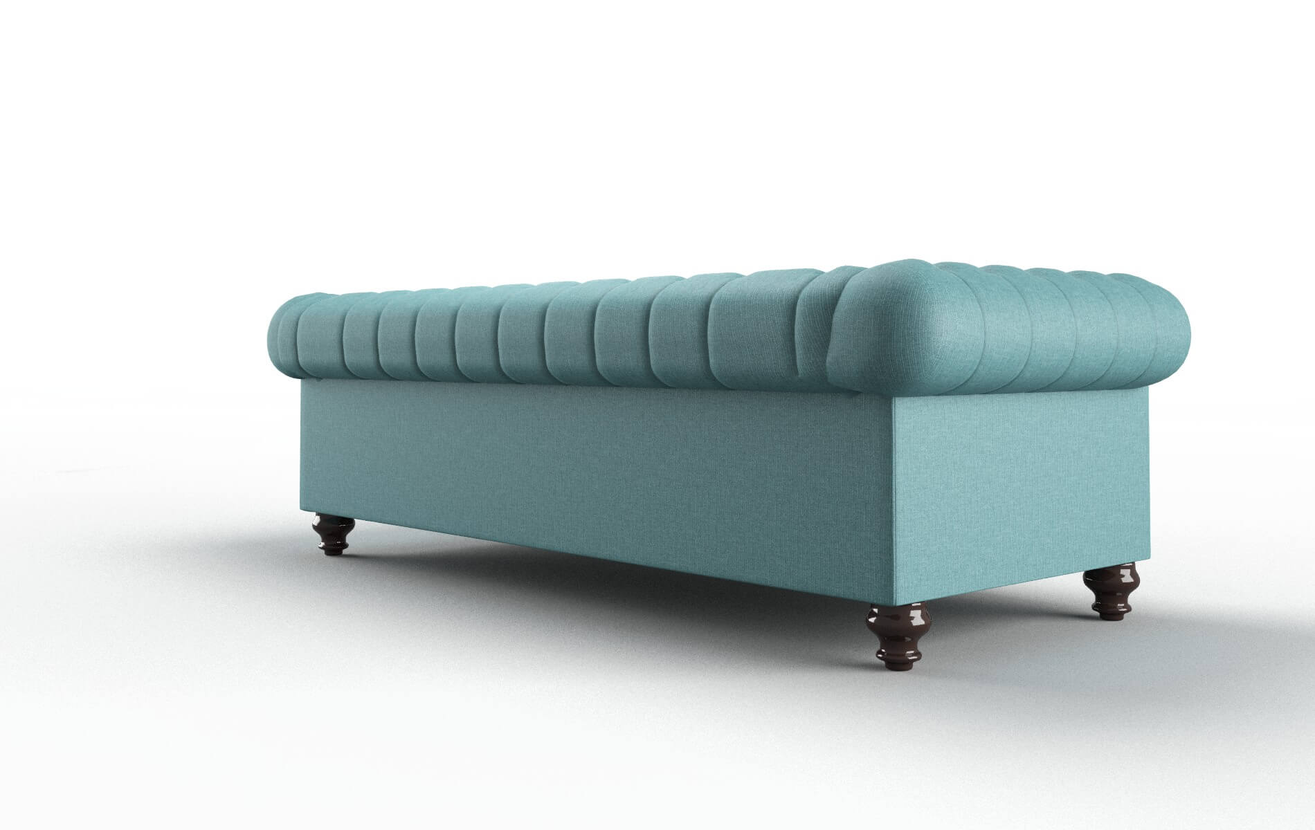 Bordeaux Parker Turquoise Sofa espresso legs 5