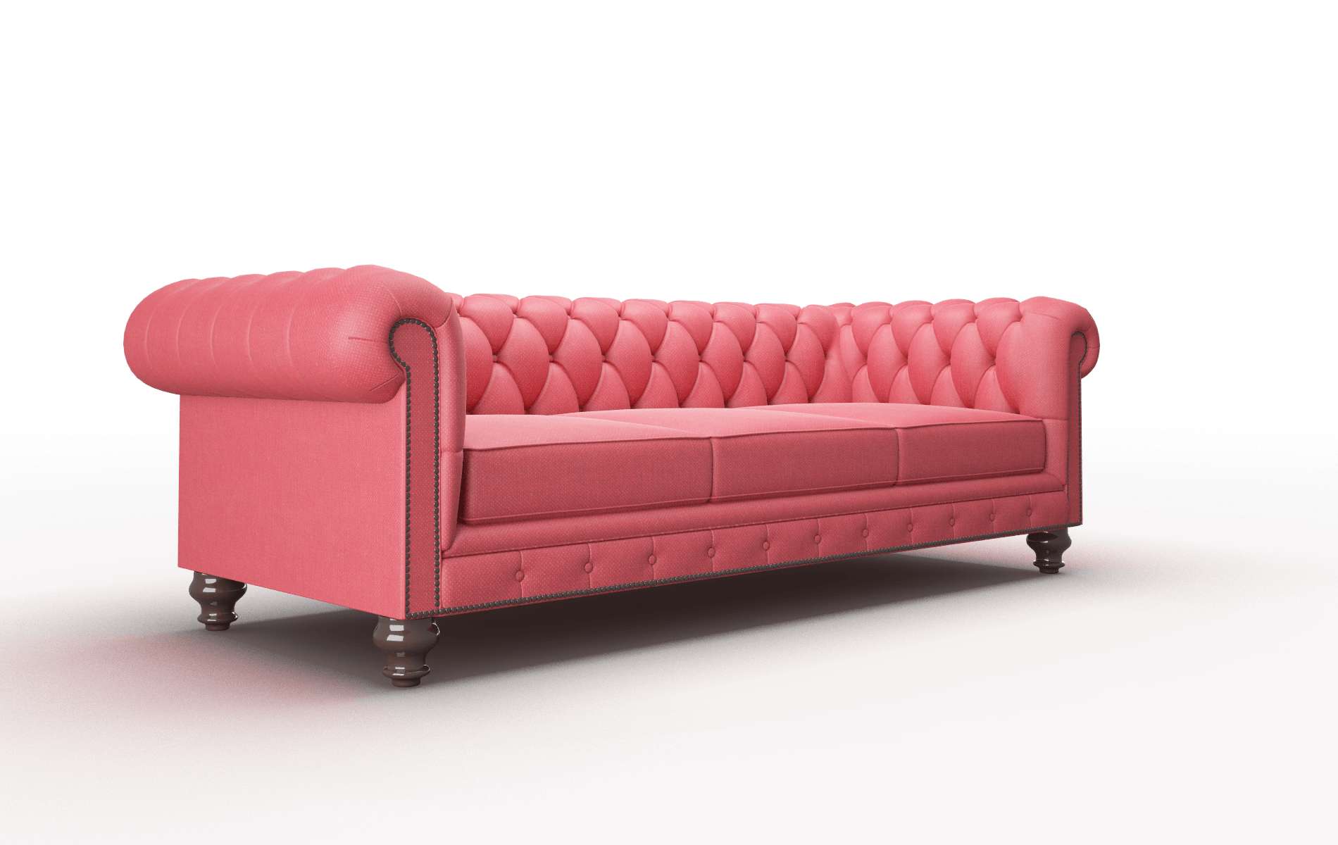 Bordeaux Pauline Ruby Sofa espresso legs 2