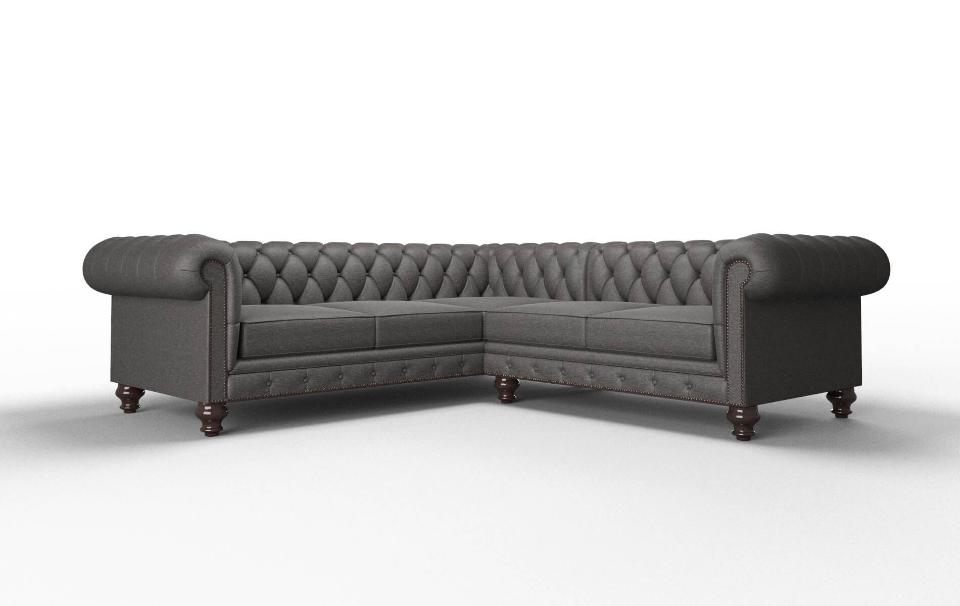 Bordeaux Phoenix chocolate Sectional Espresso Legs  1