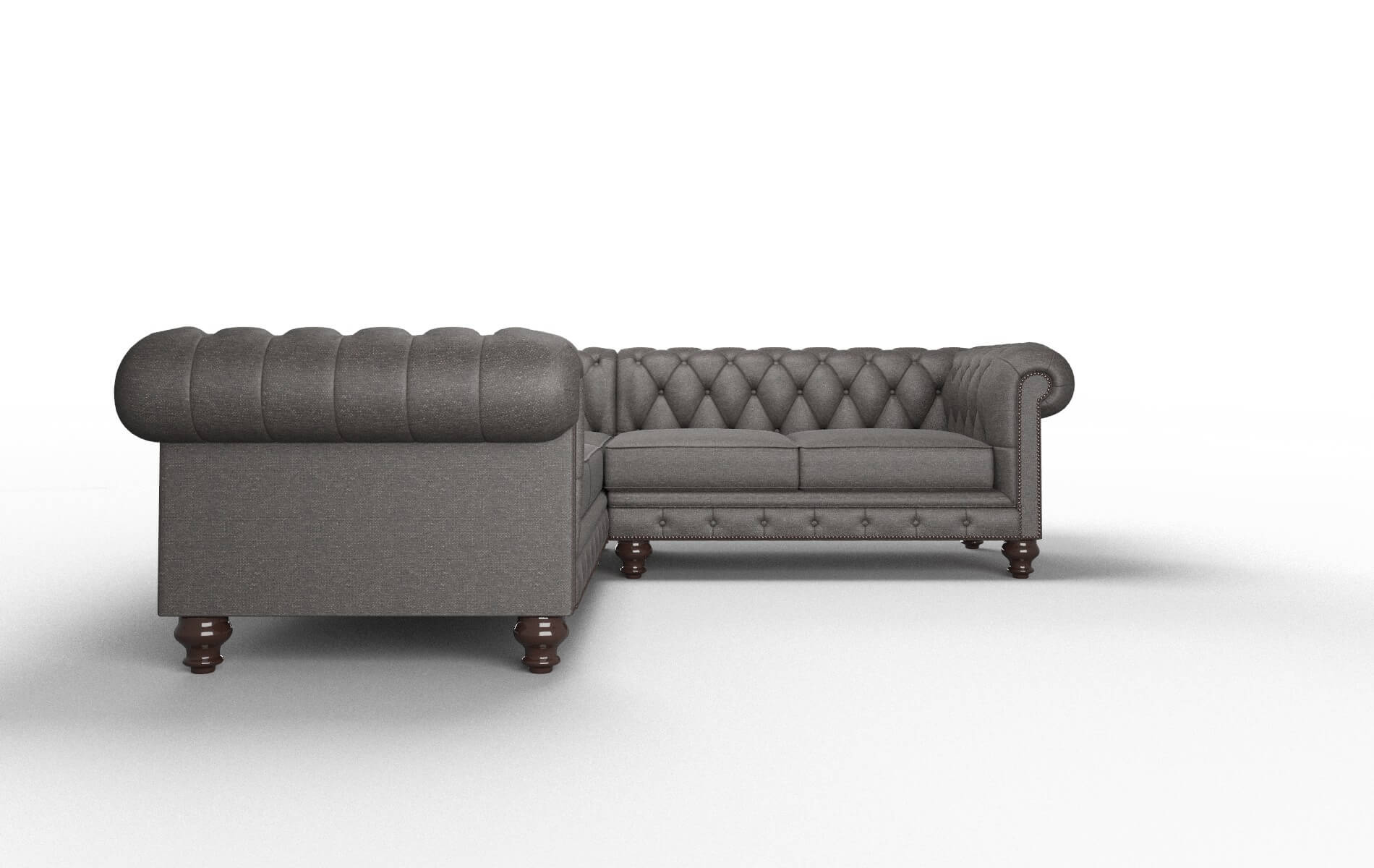 Bordeaux Phoenix Chocolate Sectional espresso legs 2