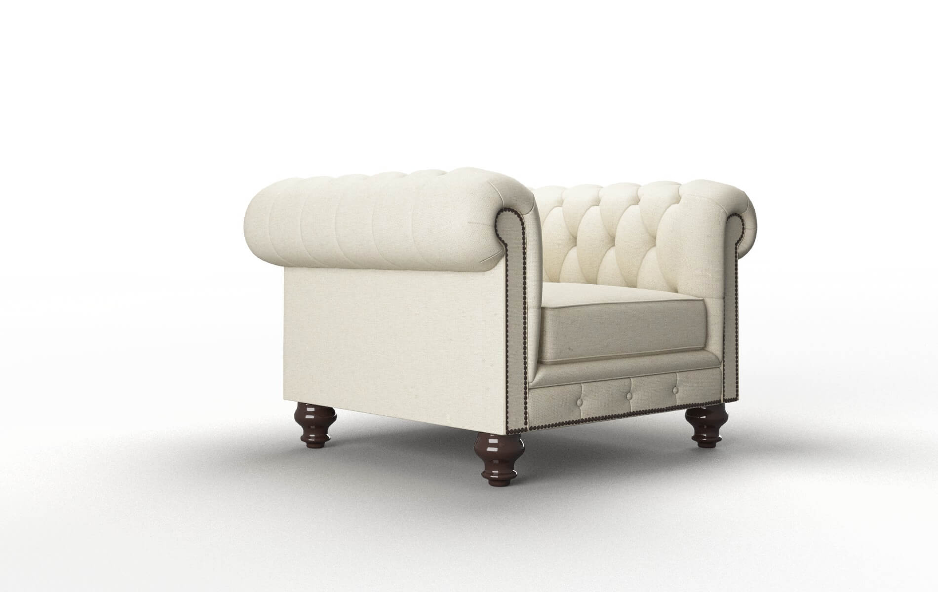 Bordeaux Phoenix Ivory Chair espresso legs 2