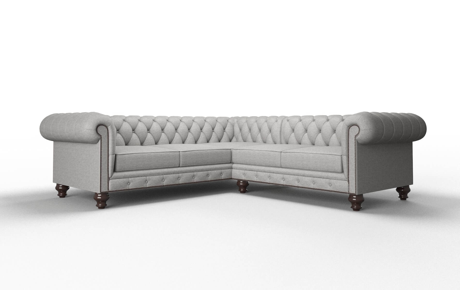 Bordeaux Phoenix Smoke Sectional espresso legs 1