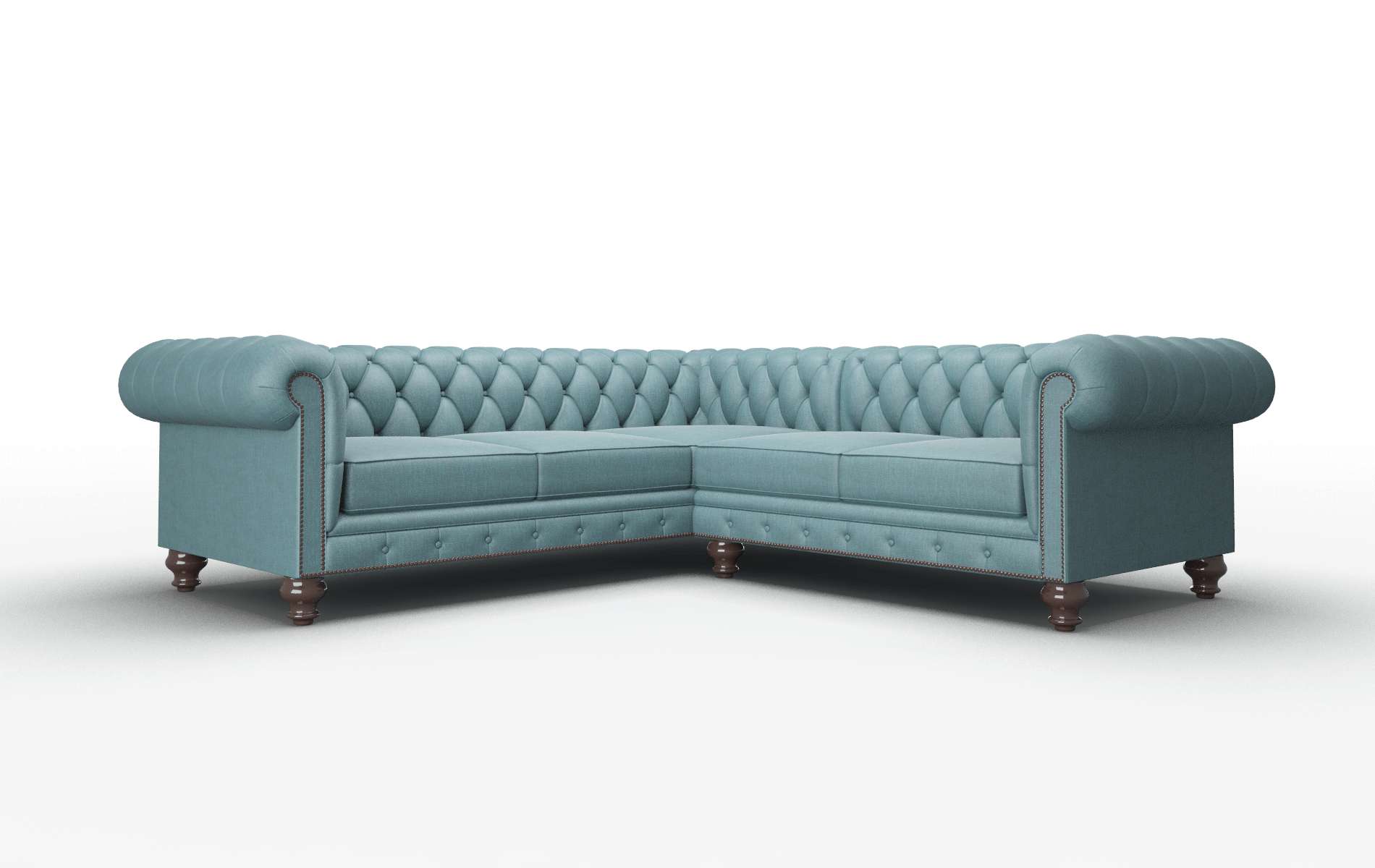 Bordeaux Portland Lake Sectional espresso legs 1