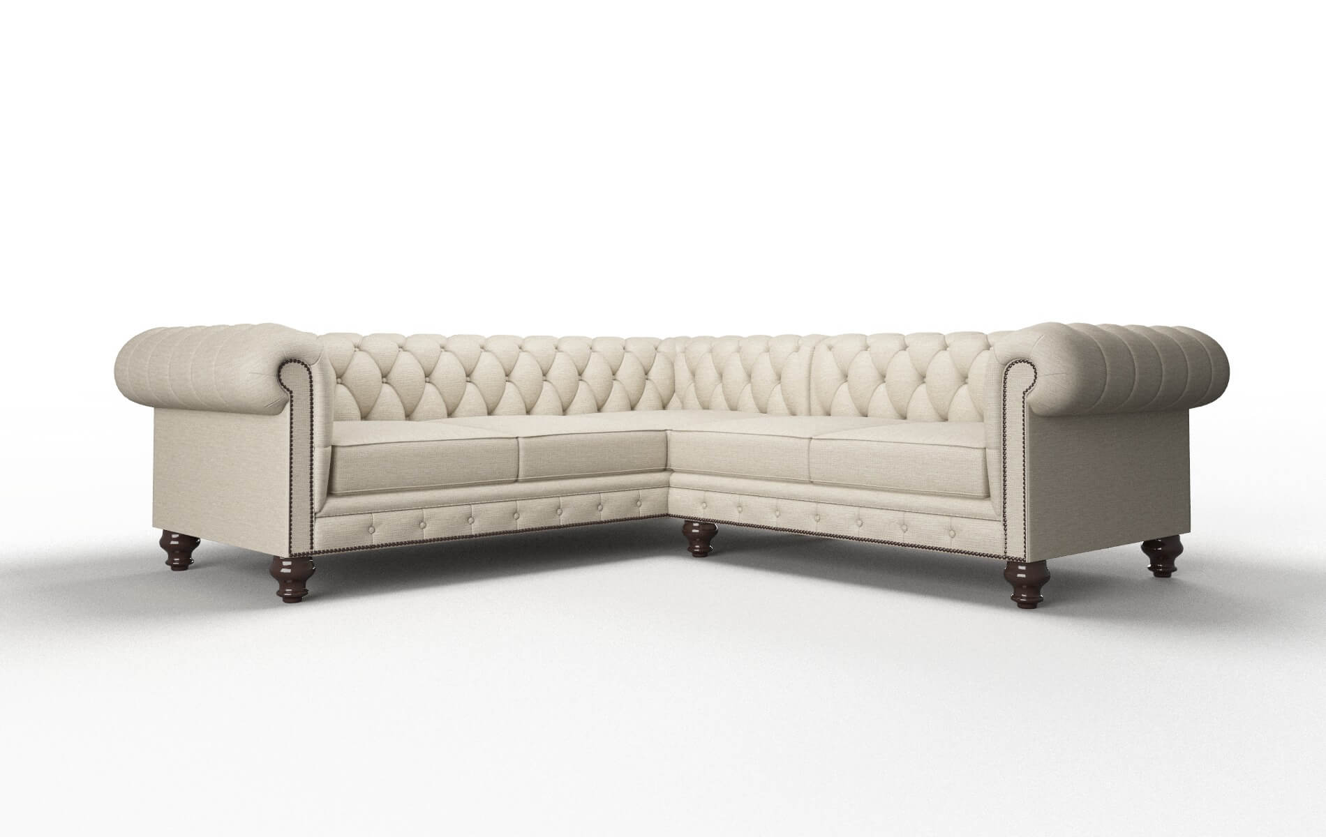 Bordeaux Prime Dusk Sectional espresso legs 1