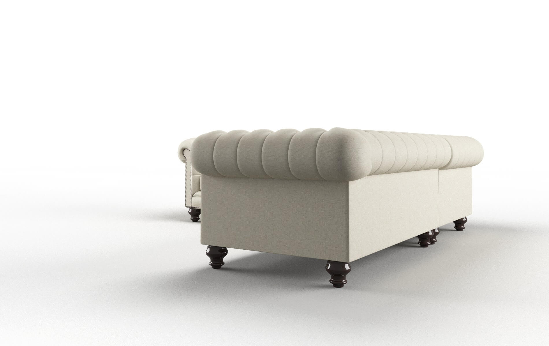 Bordeaux Redondo Oyster Sectional espresso legs 4