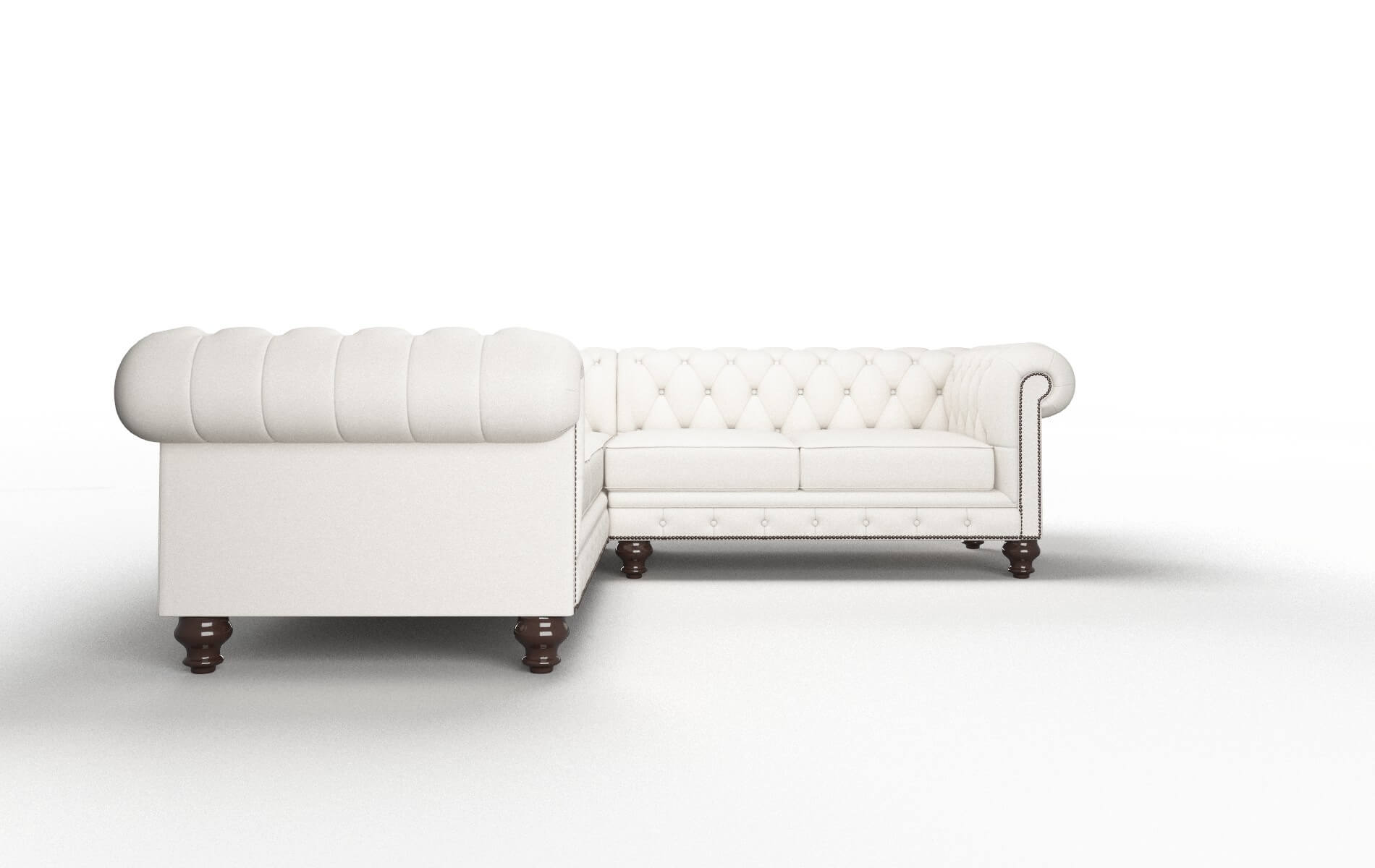 Bordeaux Redondo Pearl Sectional espresso legs 2