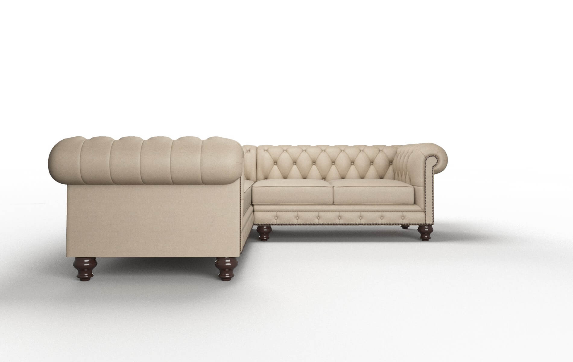 Bordeaux Rocket Cappuccino Sectional espresso legs 2
