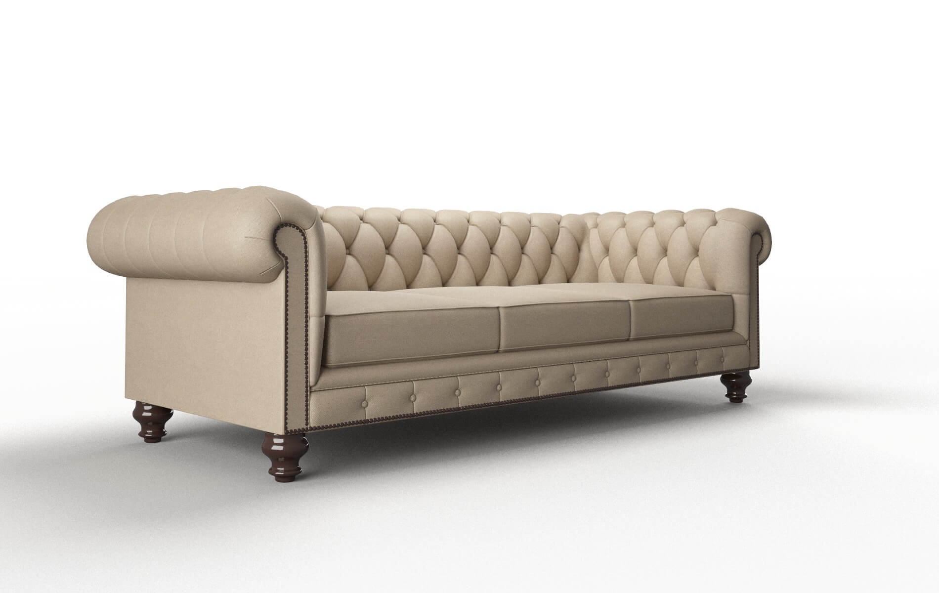 Bordeaux Rocket Cappuccino Sofa espresso legs 2