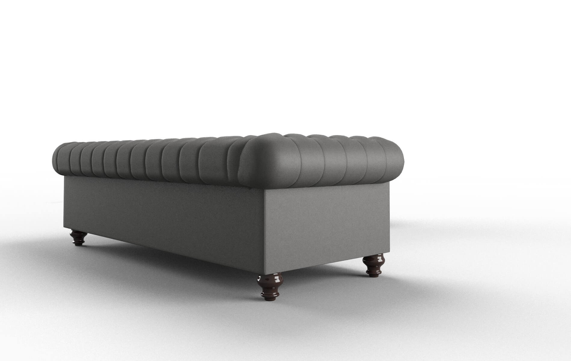 Bordeaux Rocket Charcoal Sectional espresso legs 3