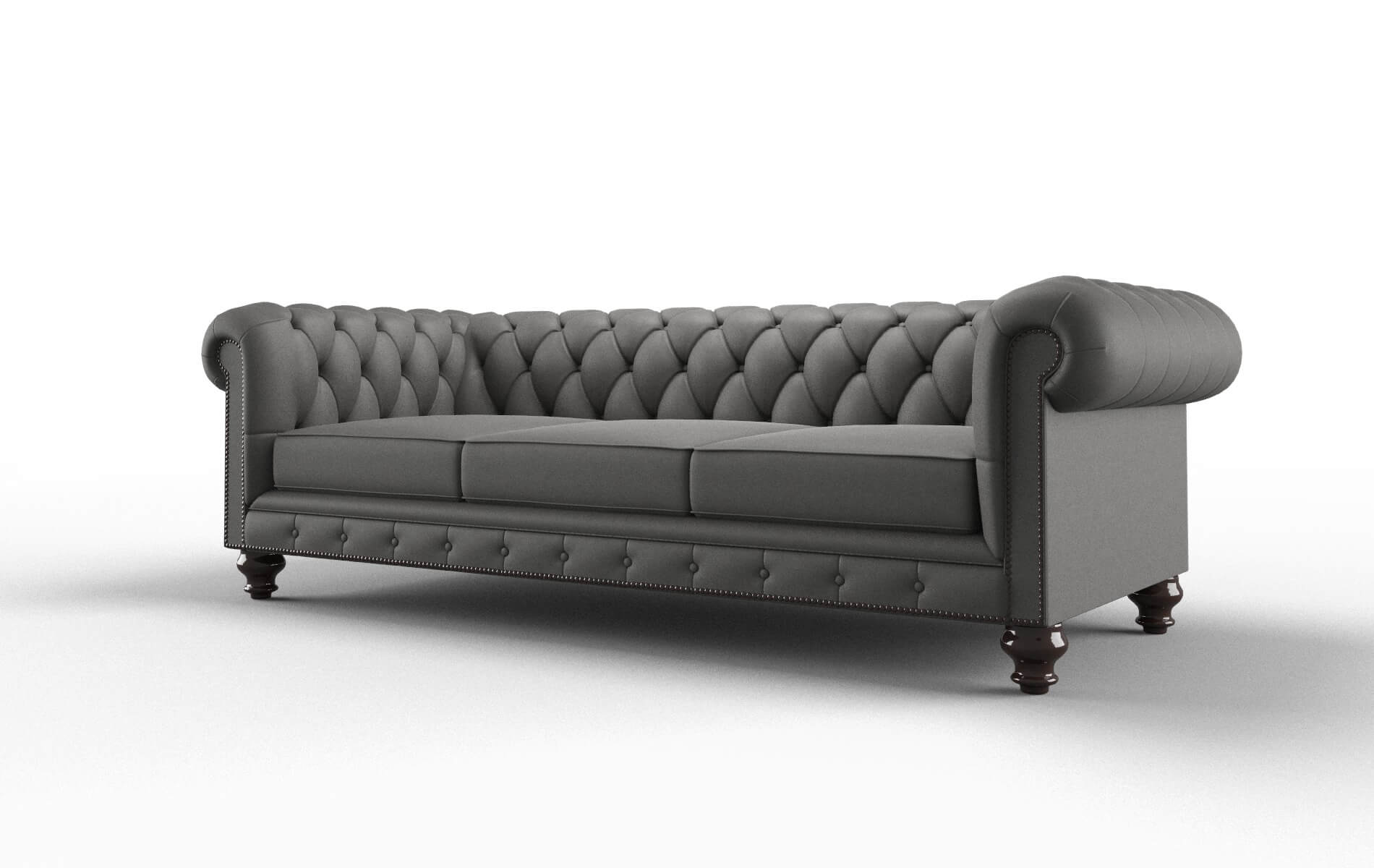 Bordeaux Rocket Charcoal Sofa espresso legs 4