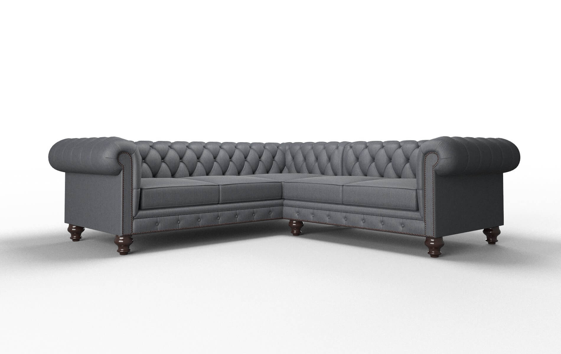 Bordeaux Rocket Eclipse Sectional espresso legs 1