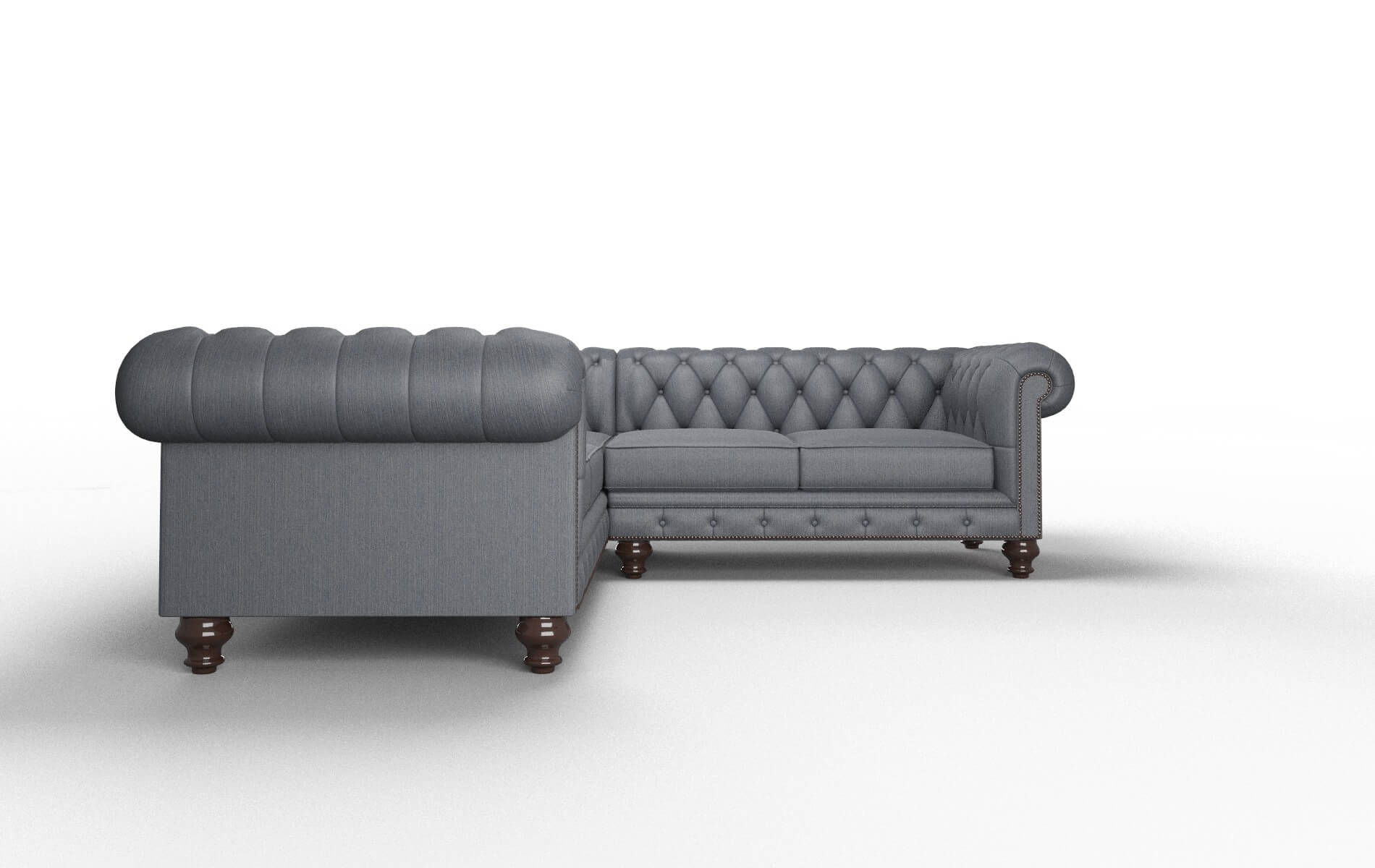 Bordeaux Rocket Eclipse Sectional espresso legs 2