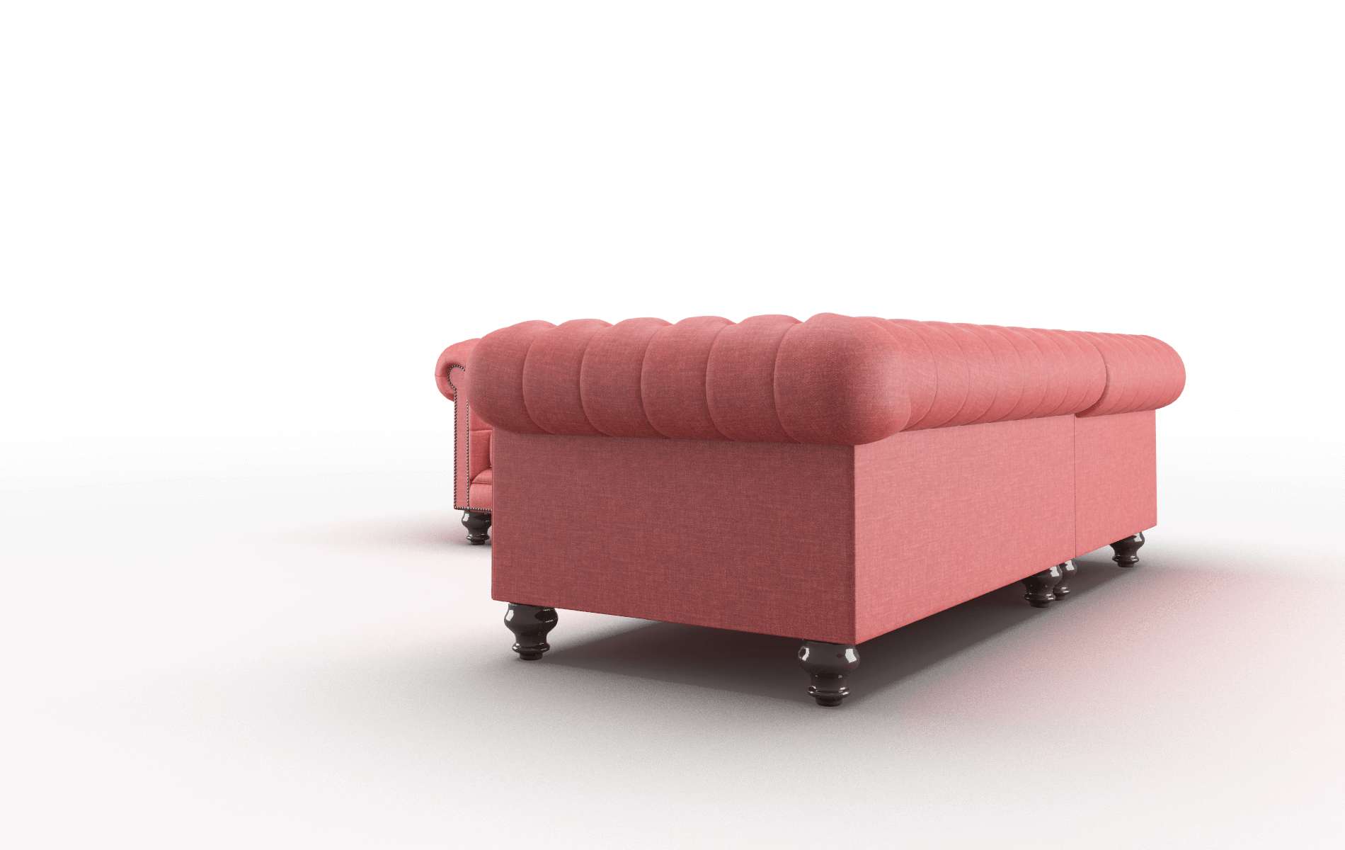 Bordeaux Royale Berry Sectional espresso legs 4