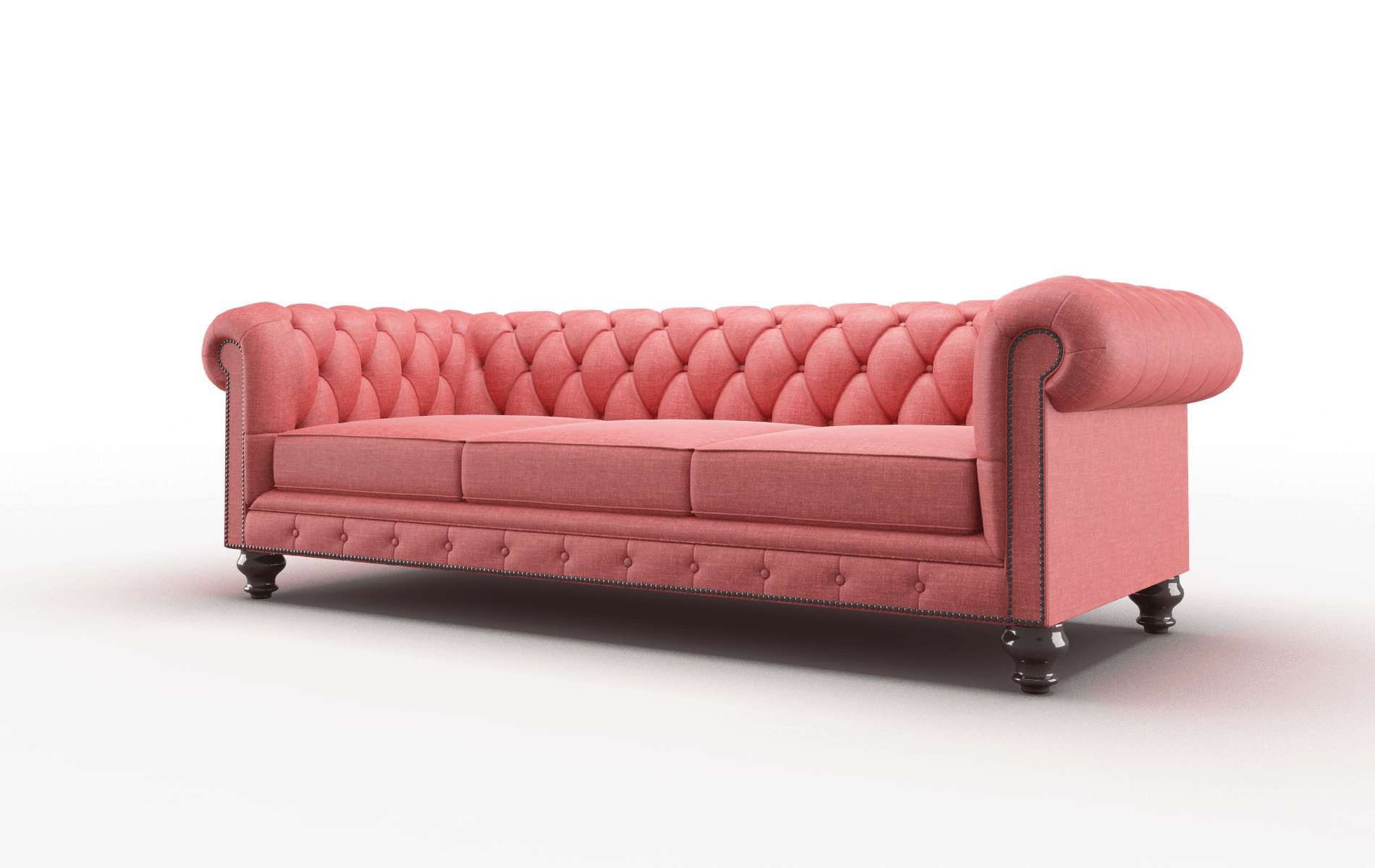 Bordeaux Royale Berry Sofa espresso legs 4