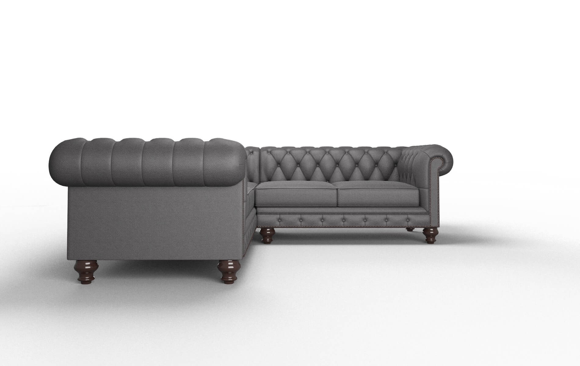 Bordeaux Royale Eclipse Sectional espresso legs 2
