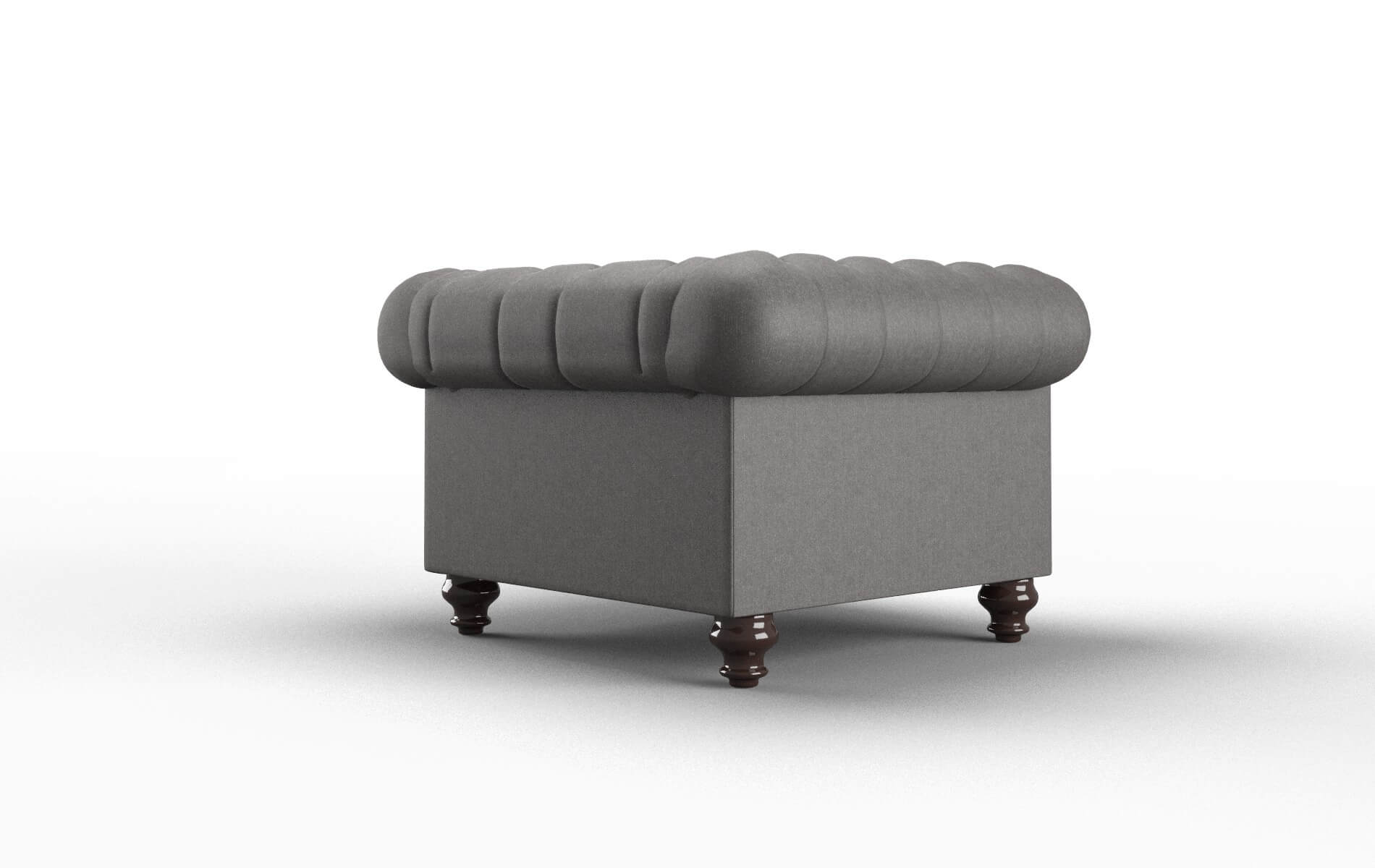 Bordeaux Sasha Grey Chair espresso legs 5