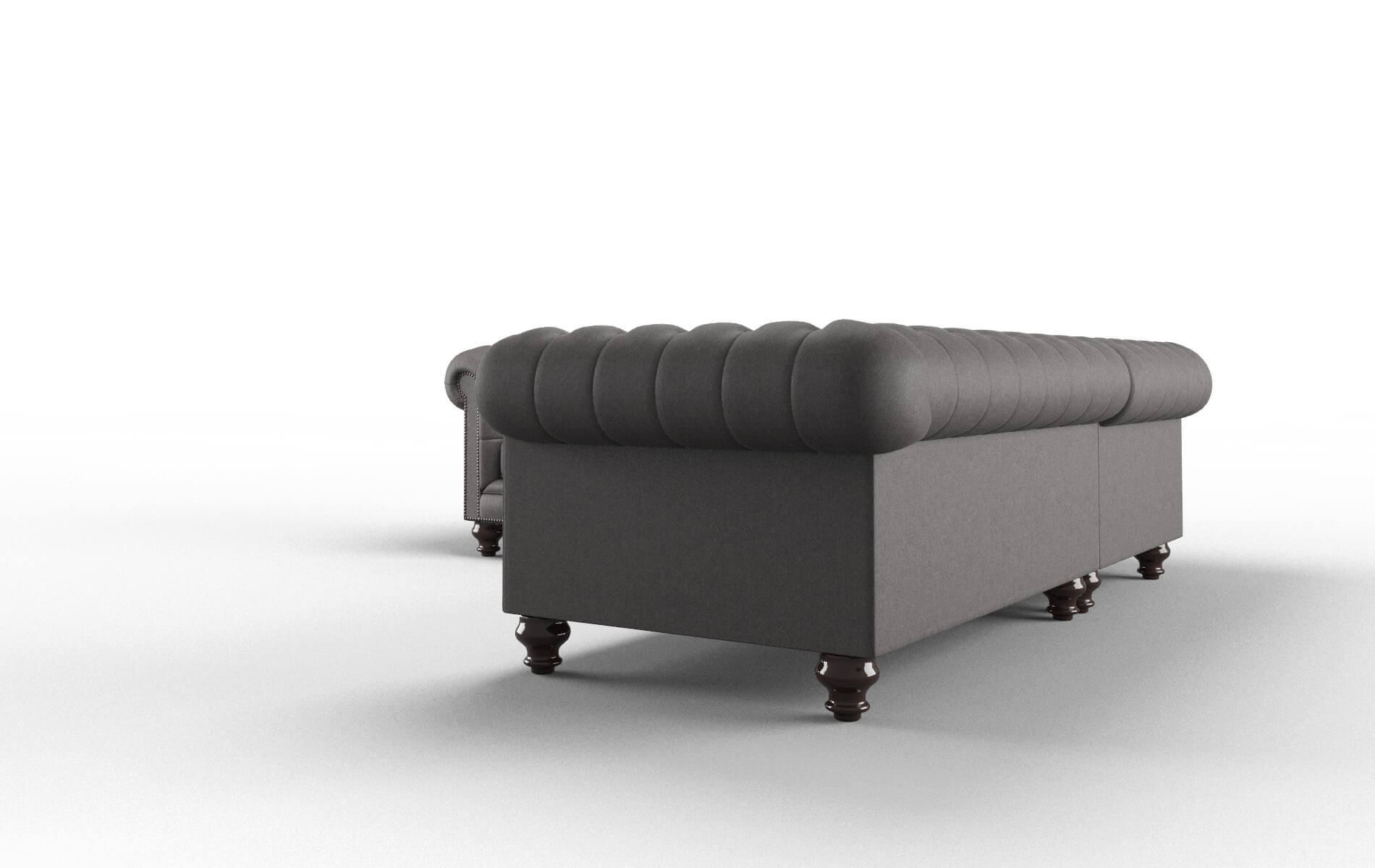 Bordeaux Sasha Grey Sectional espresso legs 4