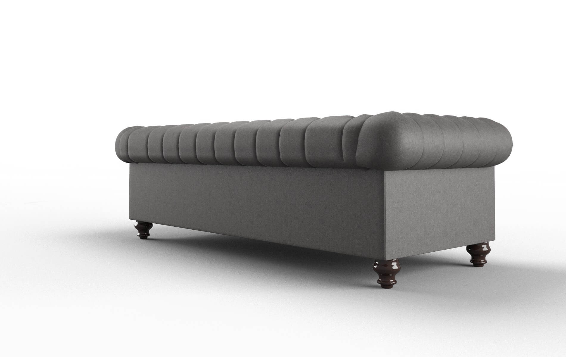 Bordeaux Sasha Grey Sofa espresso legs 5