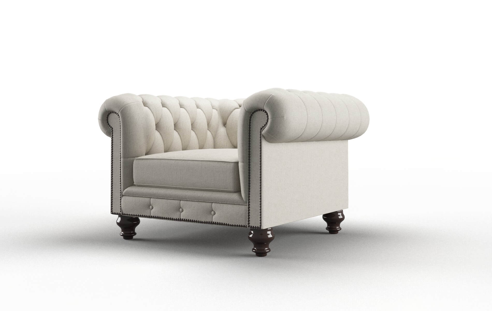 Bordeaux Sasha Linen Chair espresso legs 4