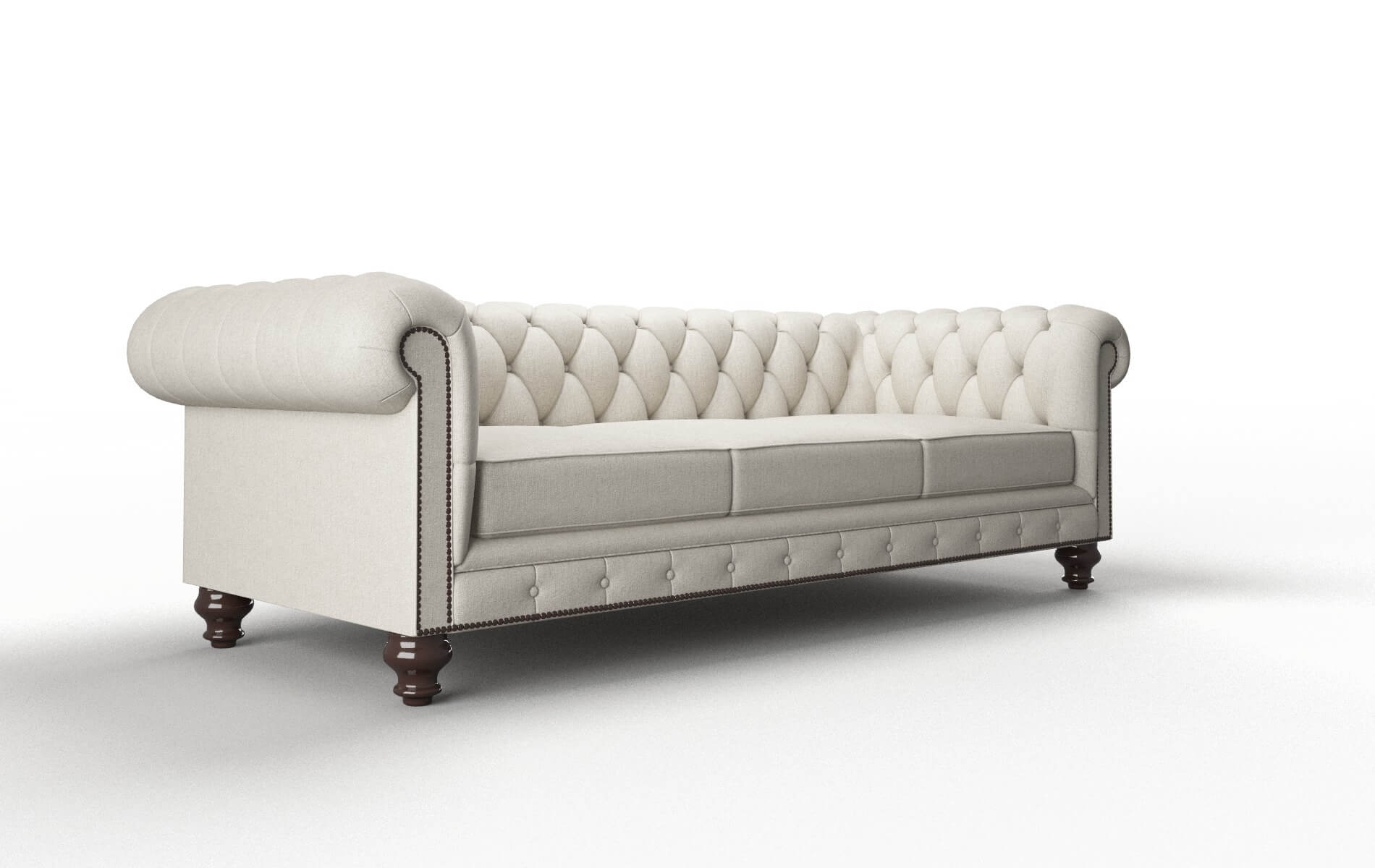Bordeaux Sasha Linen Sofa espresso legs 2