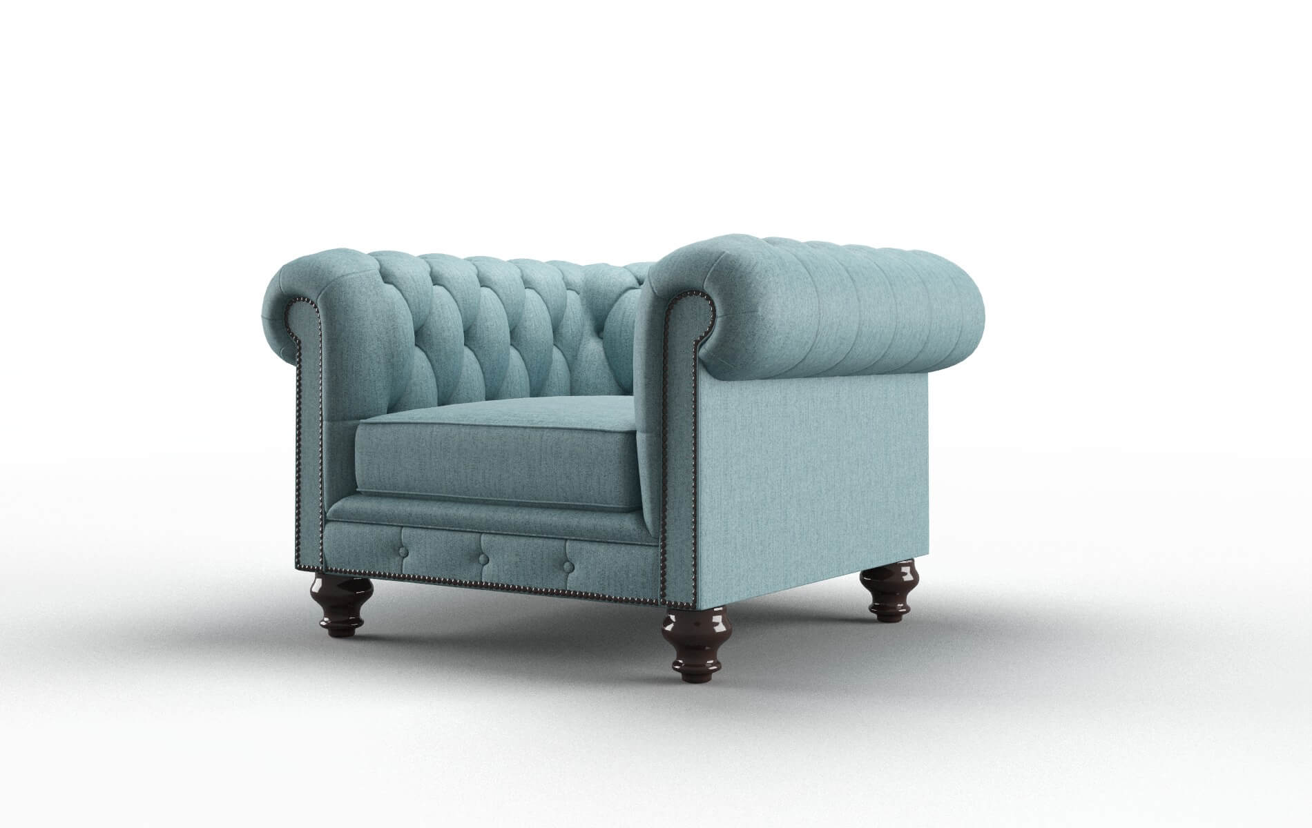 Bordeaux Sasha Teal Chair espresso legs 4