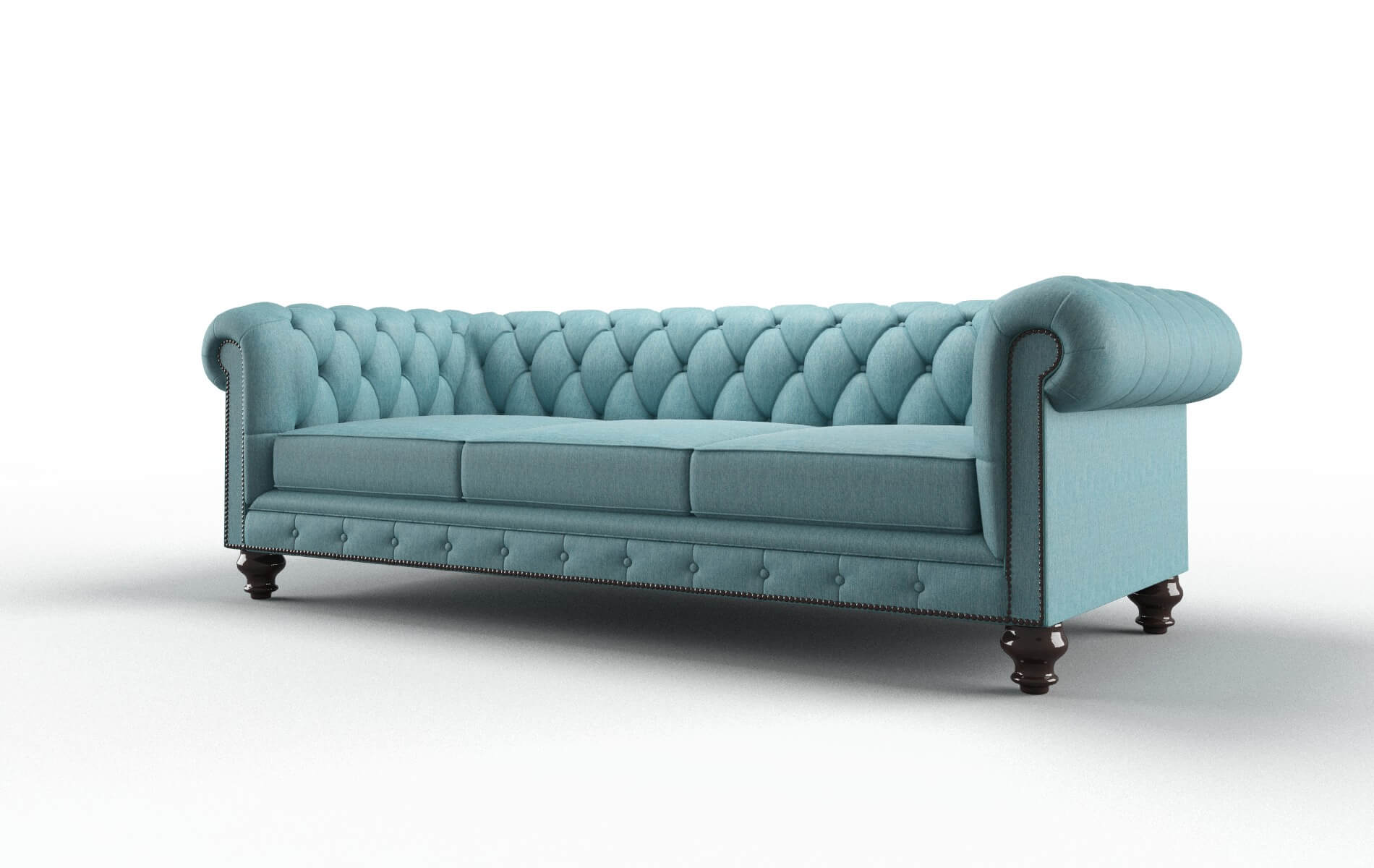Bordeaux Sorrento Denim Sofa espresso legs 4