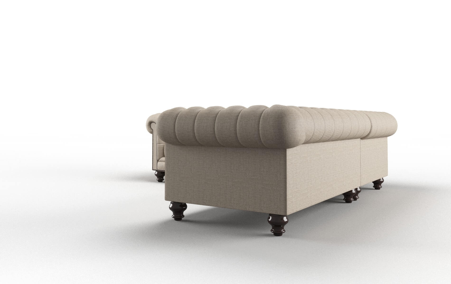 Bordeaux Sosoftness 74 Sectional espresso legs 4