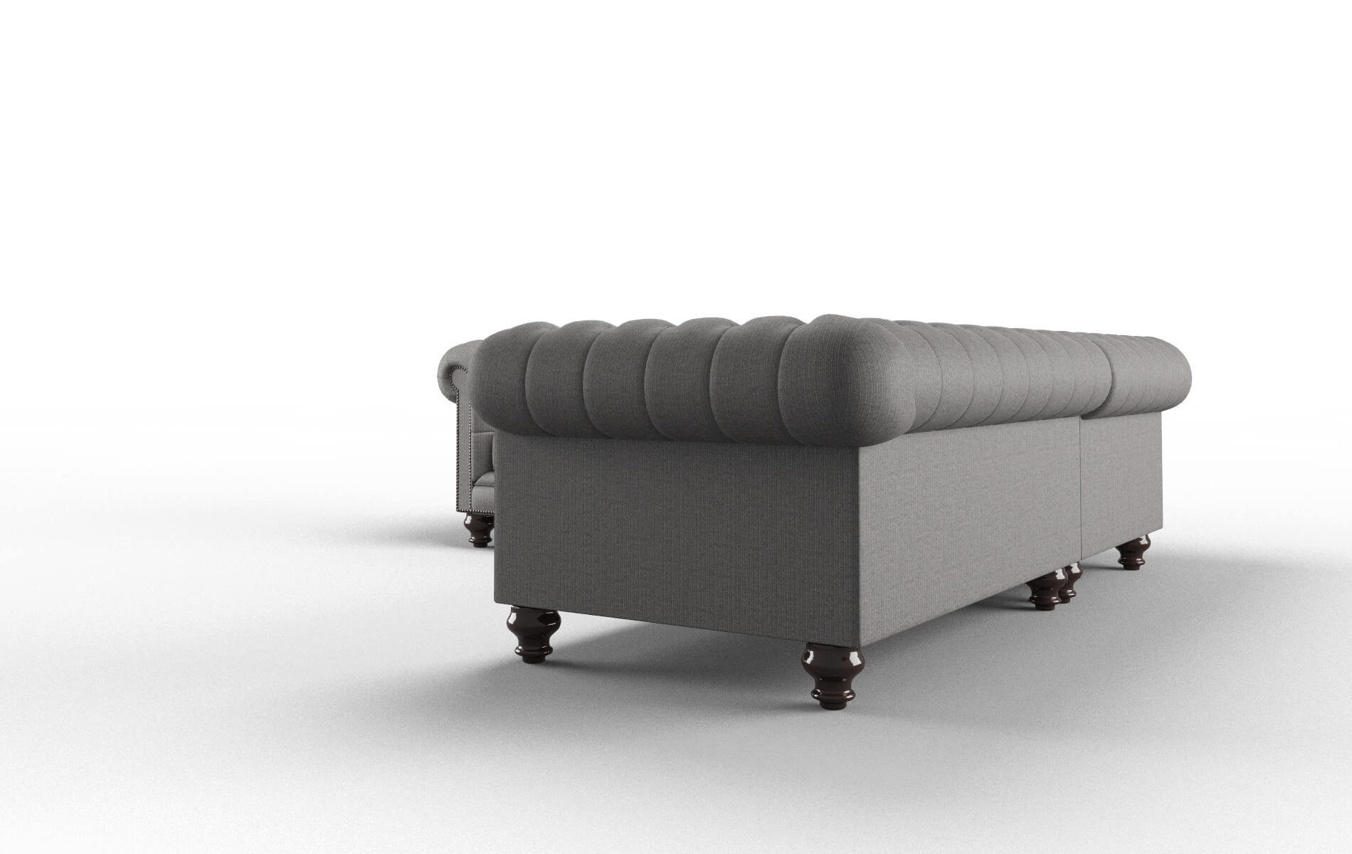 Bordeaux Terrain Oatmeal Sectional espresso legs 4