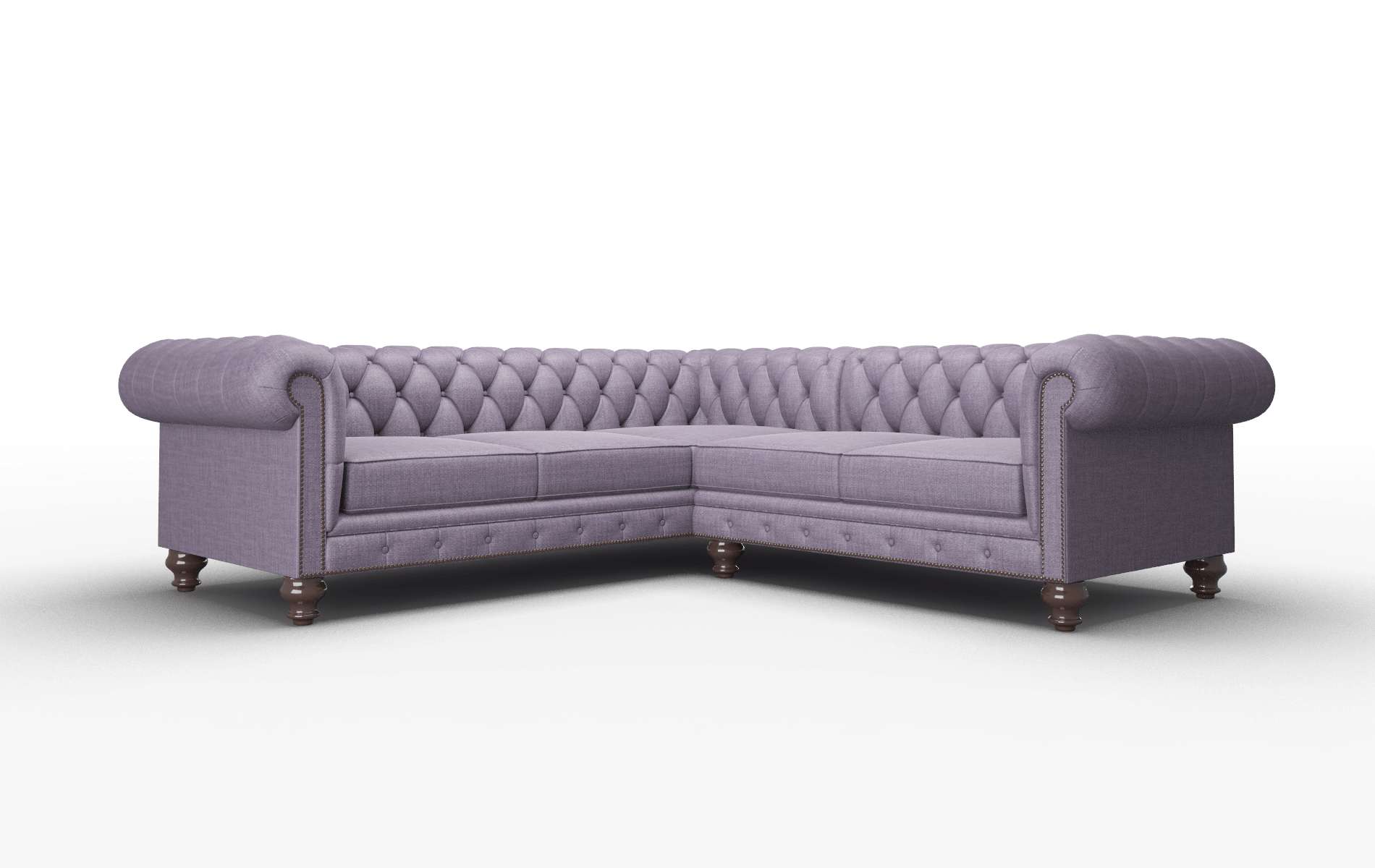 Bordeaux Tess blackberry Sectional Espresso Legs  1