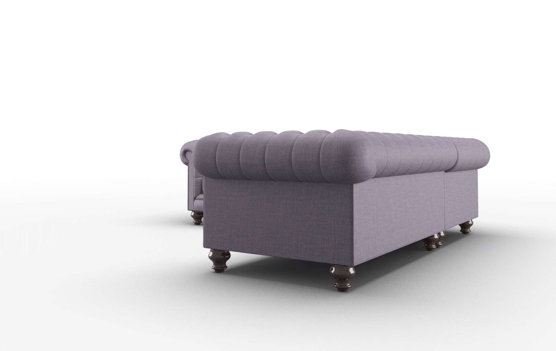 Bordeaux Tess Blackberry Sectional espresso legs 4