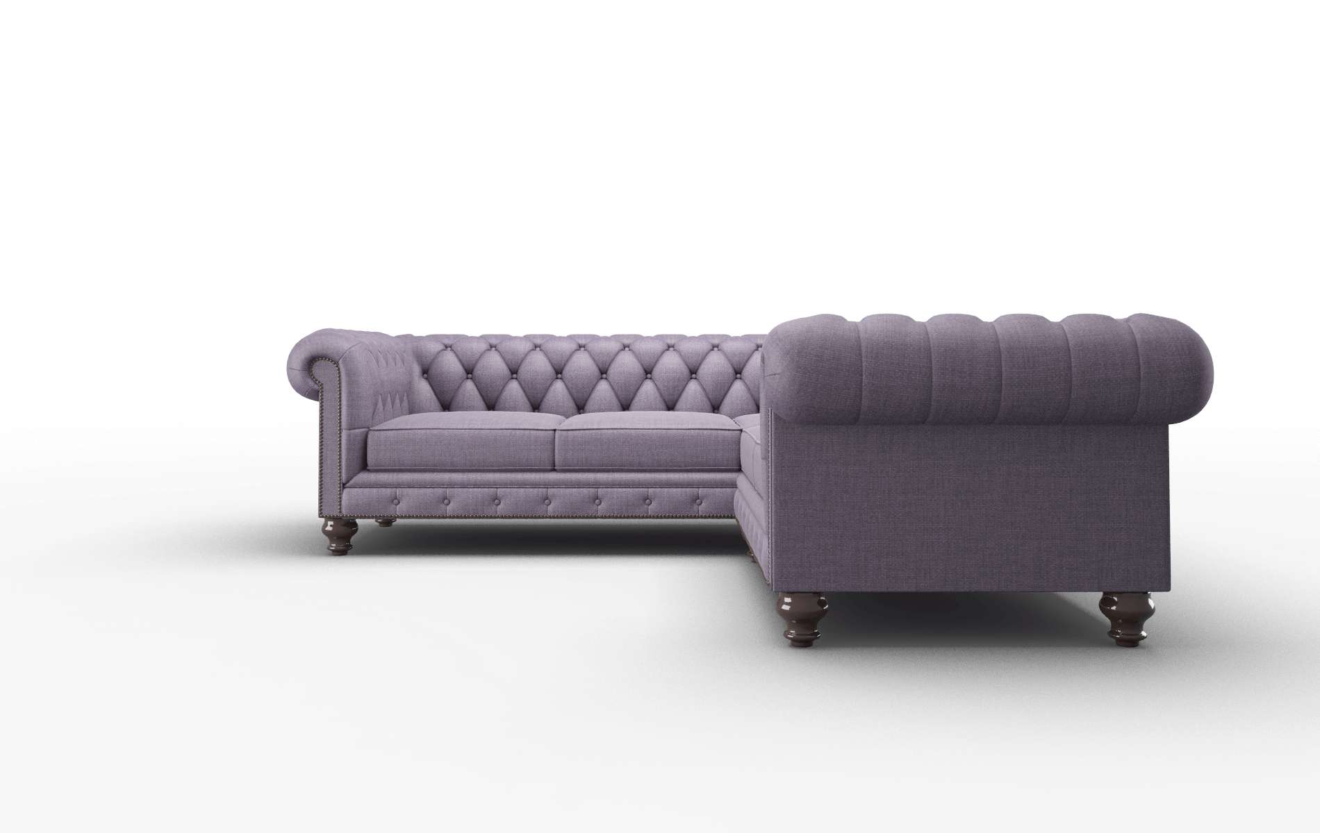 Bordeaux Tess Blackberry Sectional espresso legs 5