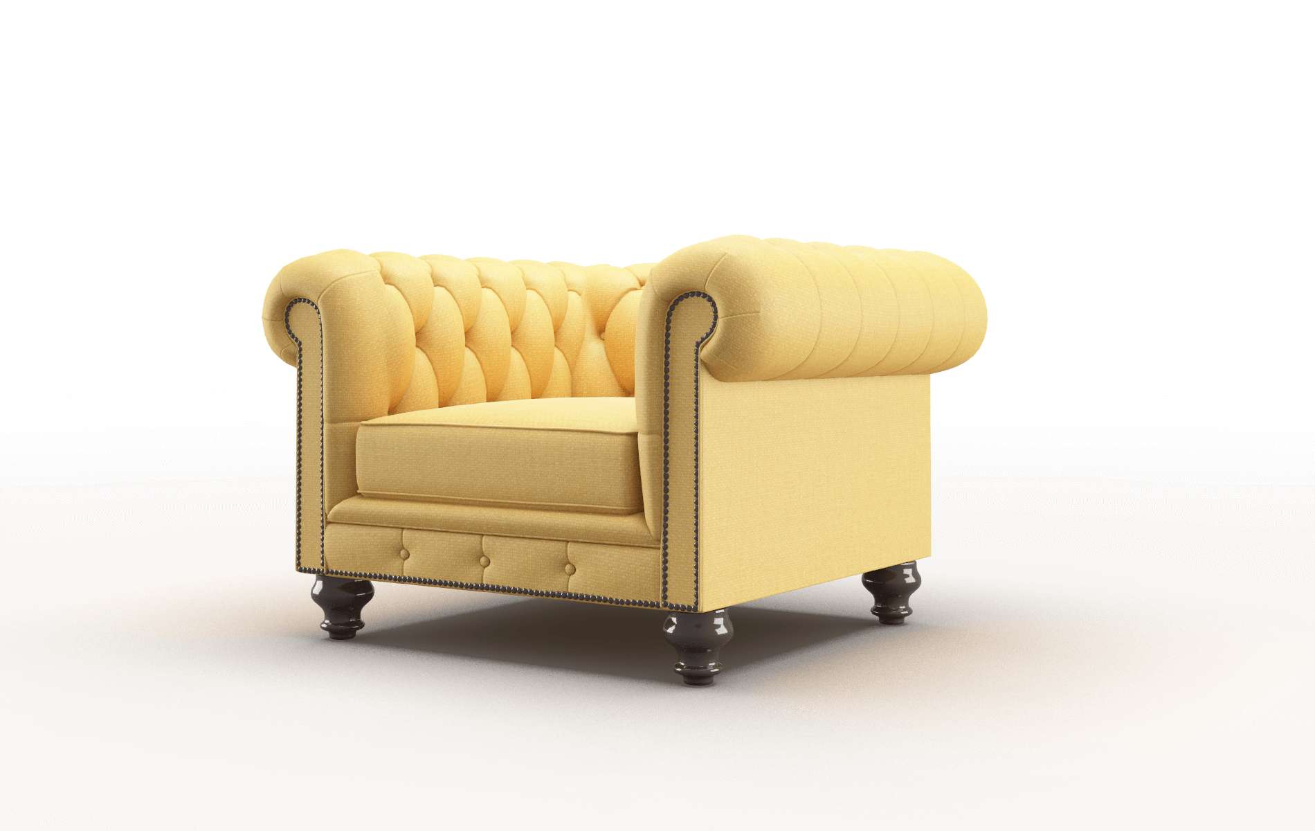 Bordeaux Tess Turmeric Chair espresso legs 4