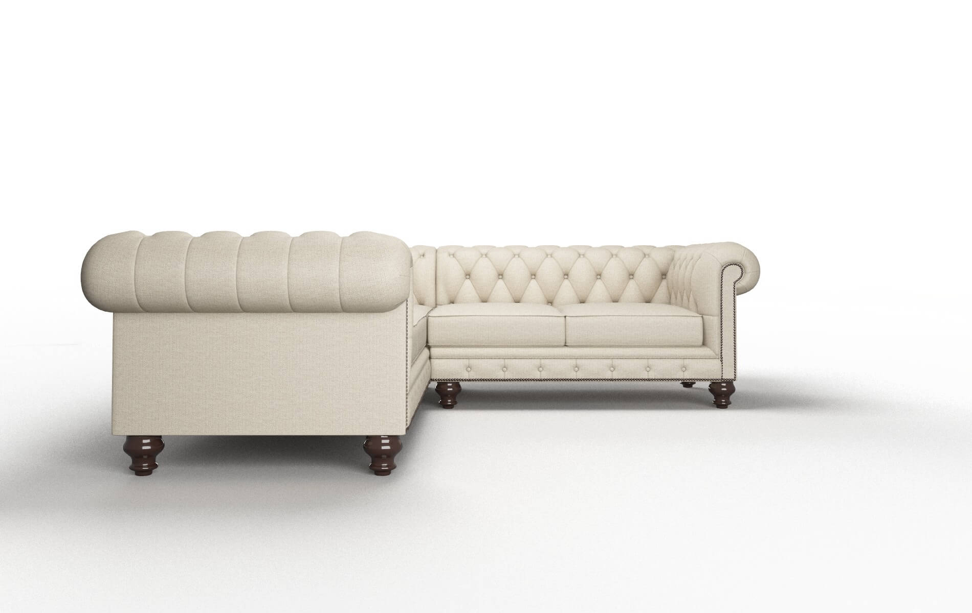 Bordeaux Urban_d Silver Sectional espresso legs 2