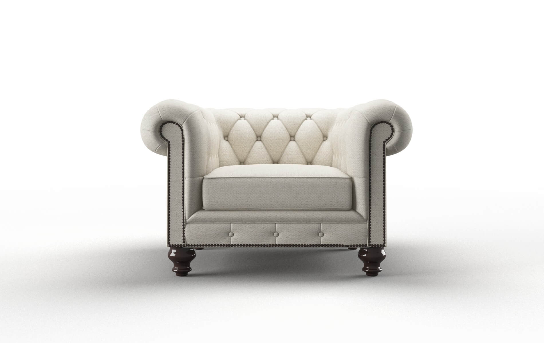 Bordeaux Venus Cream Chair espresso legs 1