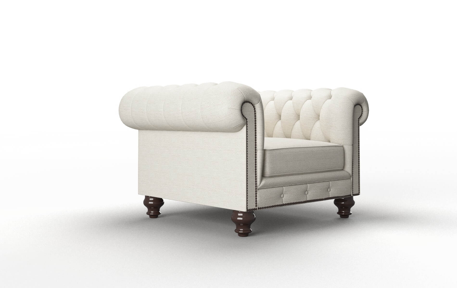 Bordeaux Venus Cream Chair espresso legs 2