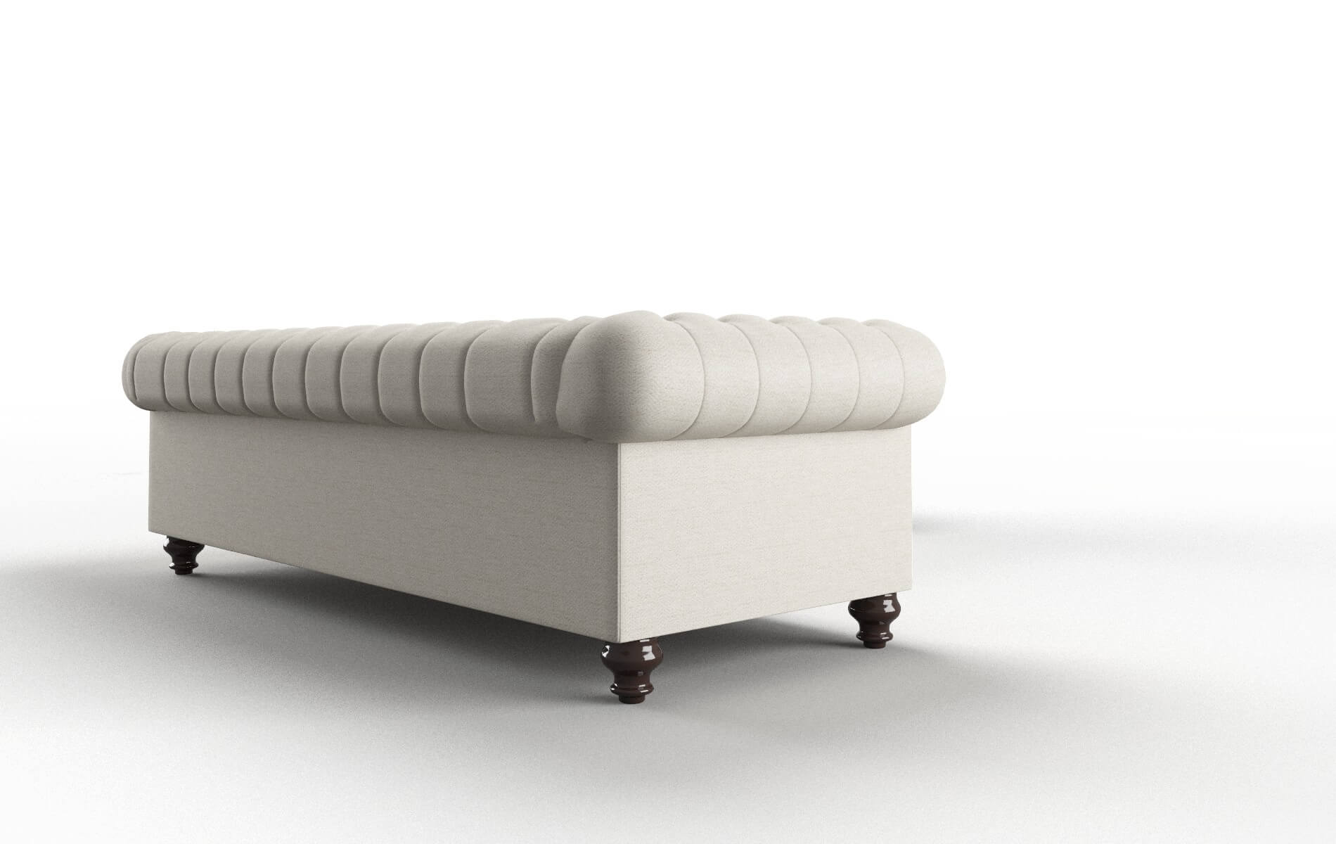 Bordeaux Venus Cream Sectional espresso legs 3