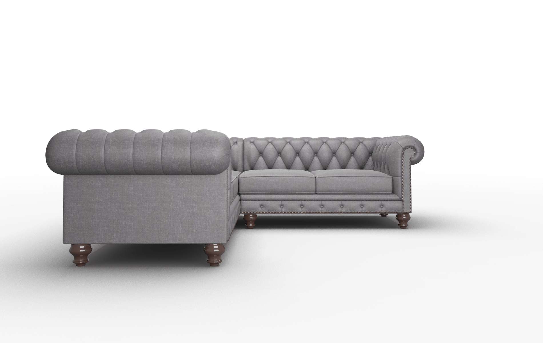 Bordeaux Venus Onyx Sectional espresso legs 2