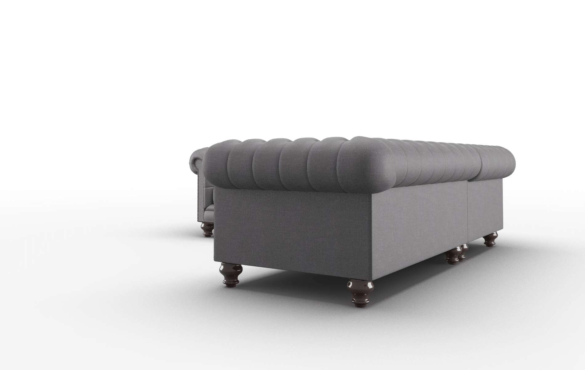 Bordeaux Venus Onyx Sectional espresso legs 4