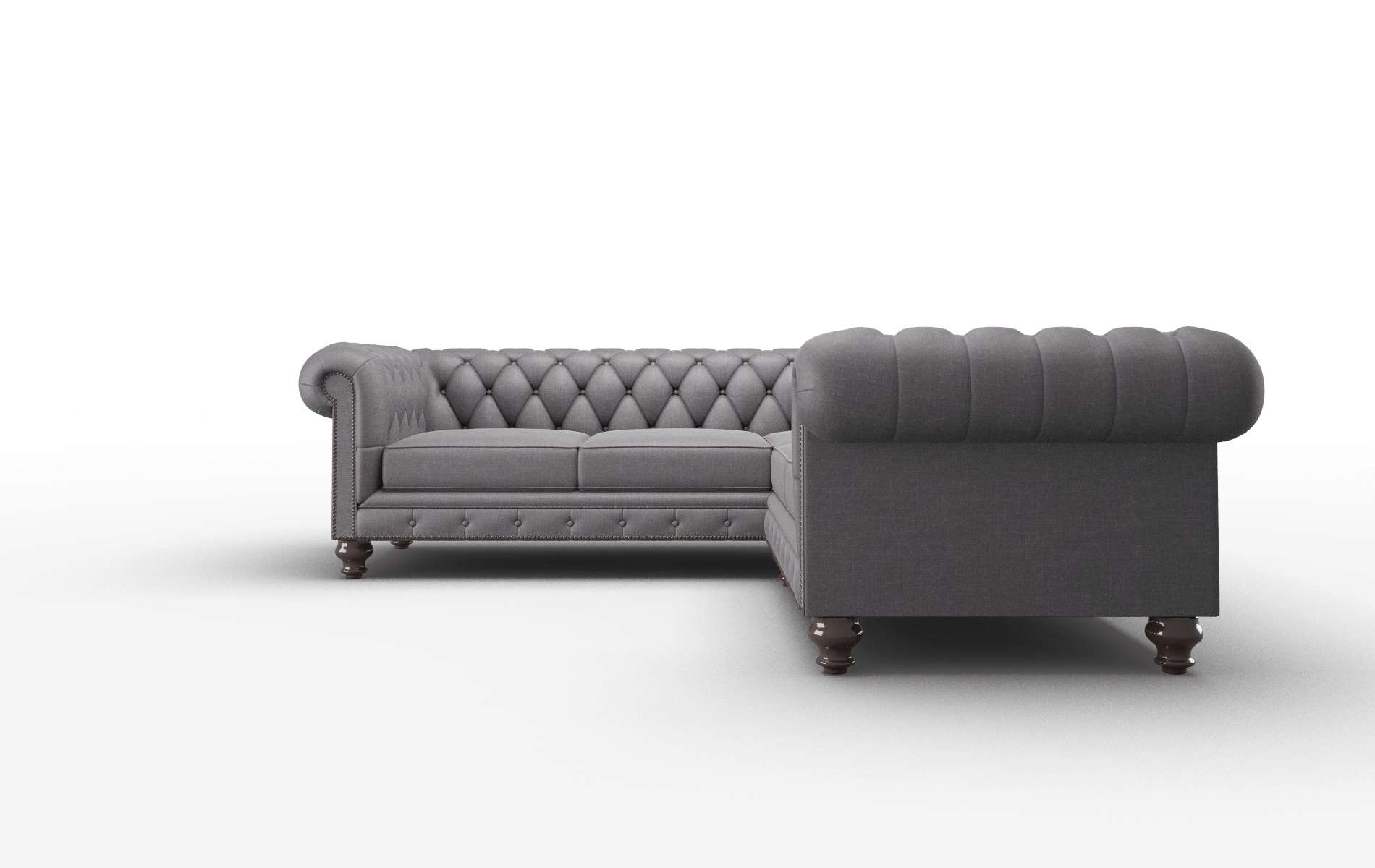 Bordeaux Venus Onyx Sectional espresso legs 5