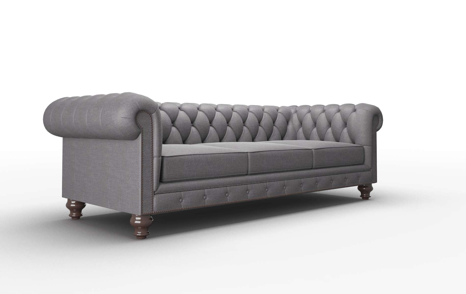 Bordeaux Venus Onyx Sofa espresso legs 2