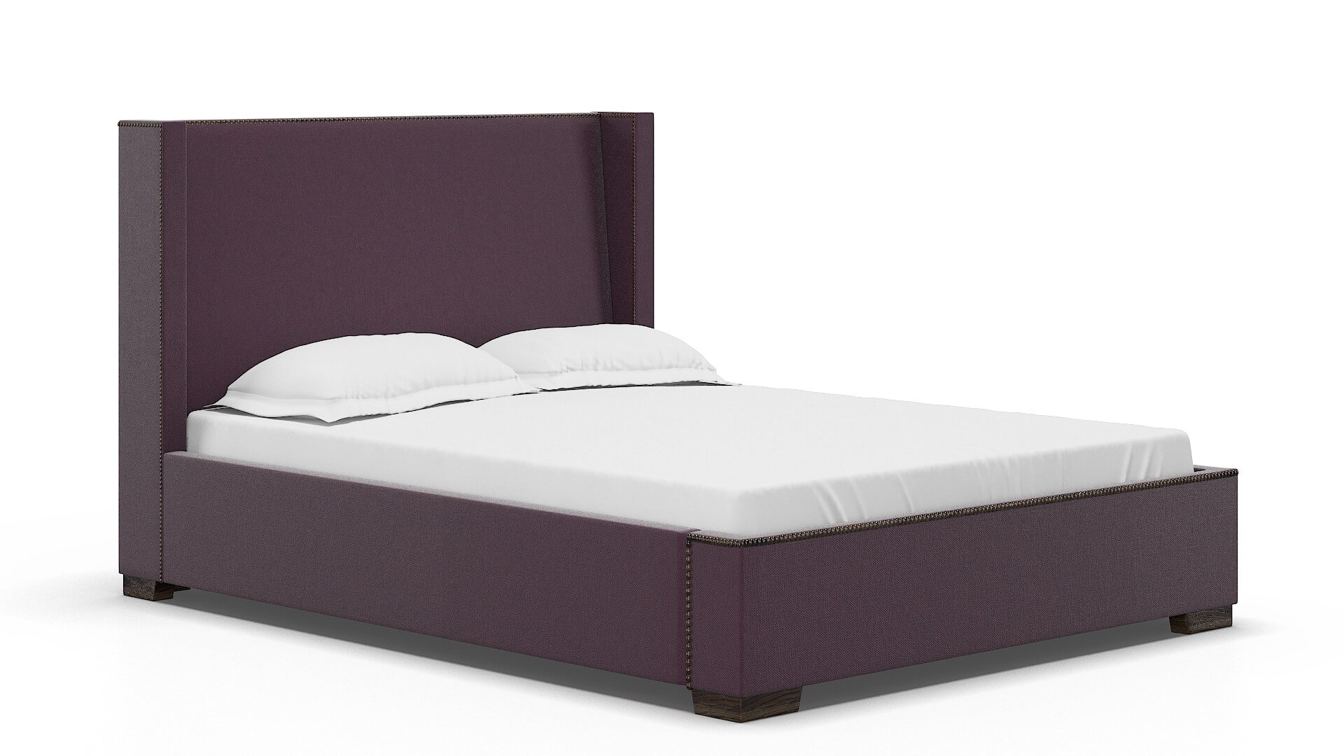 Bria Bella Aubergine Bed espresso legs 2