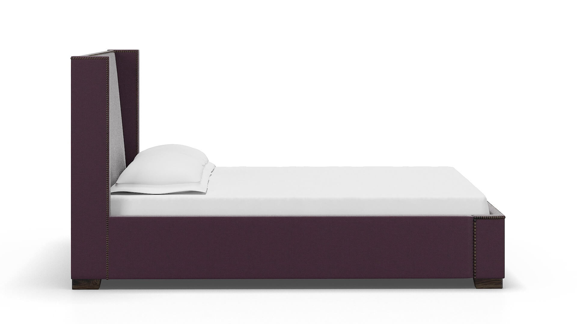 Bria Bella Aubergine Bed espresso legs 3