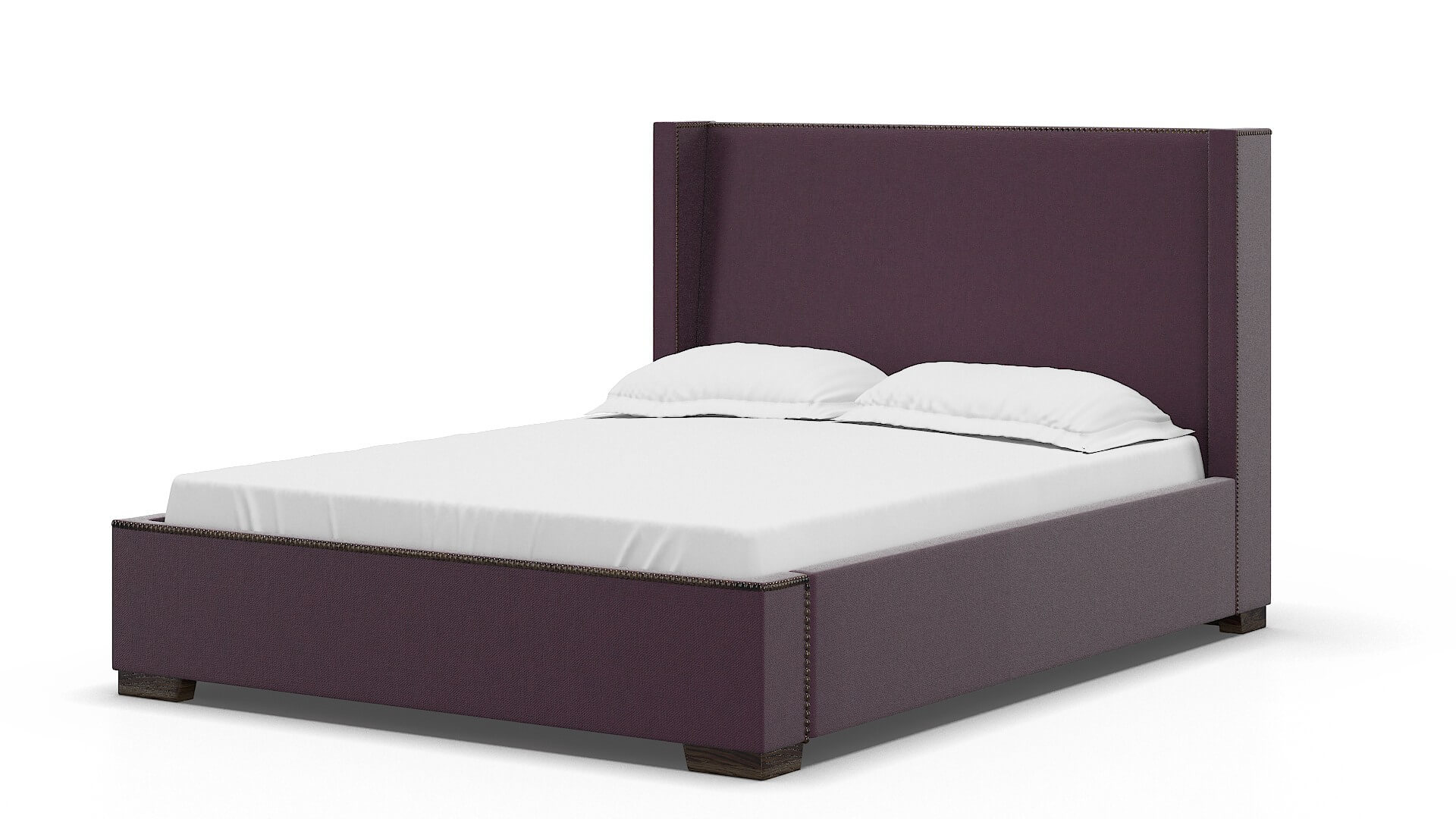 Bria Bella Aubergine Bed espresso legs 5