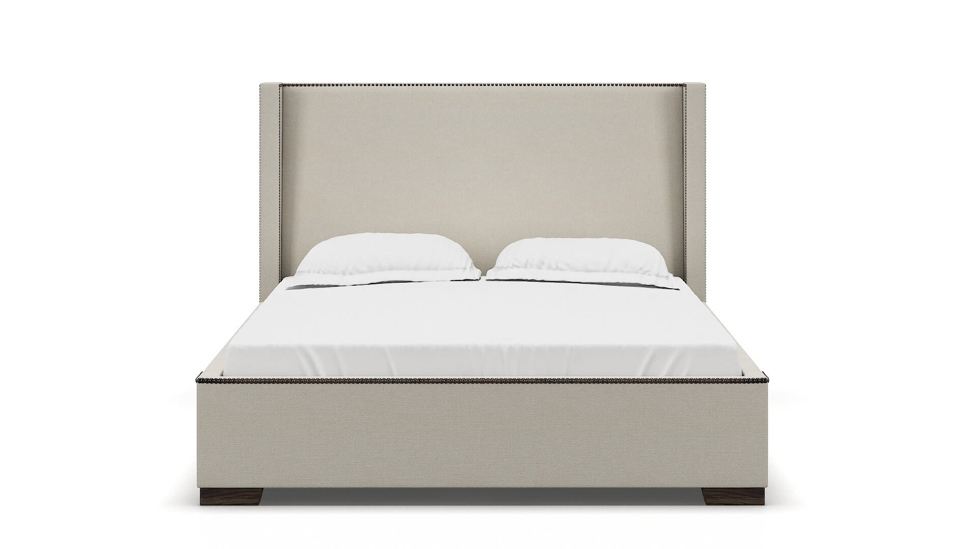 Bria Bungalow Ivory Bed espresso legs 1