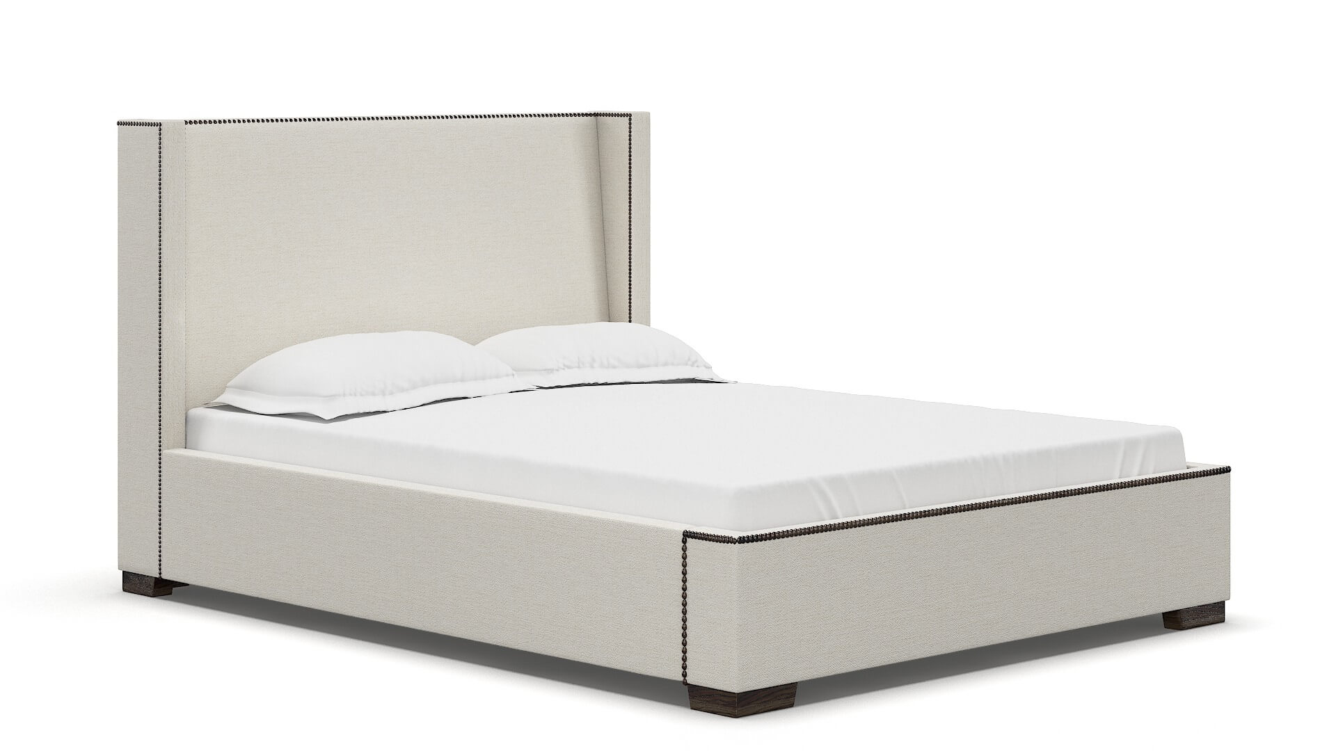 Bria Catalina Ivory Bed espresso legs 2