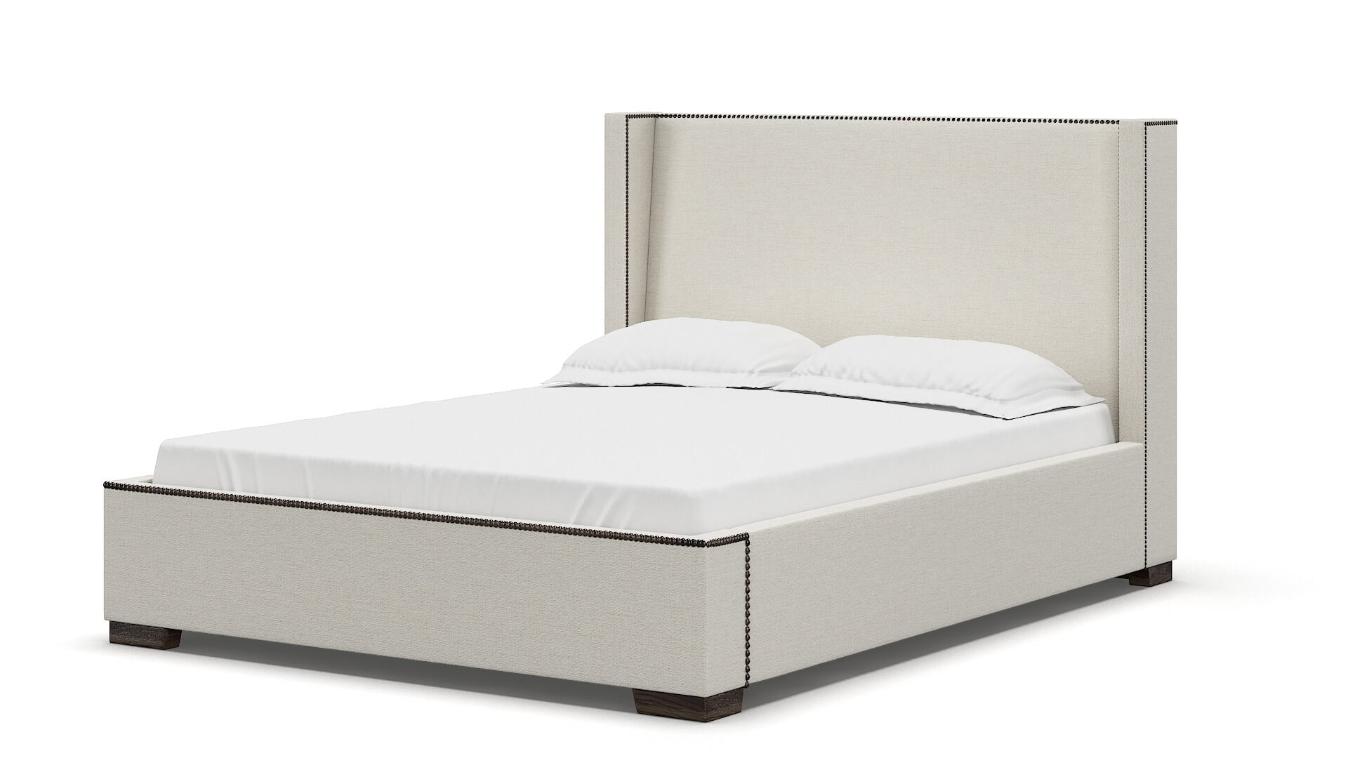 Bria Catalina Ivory Bed espresso legs 5