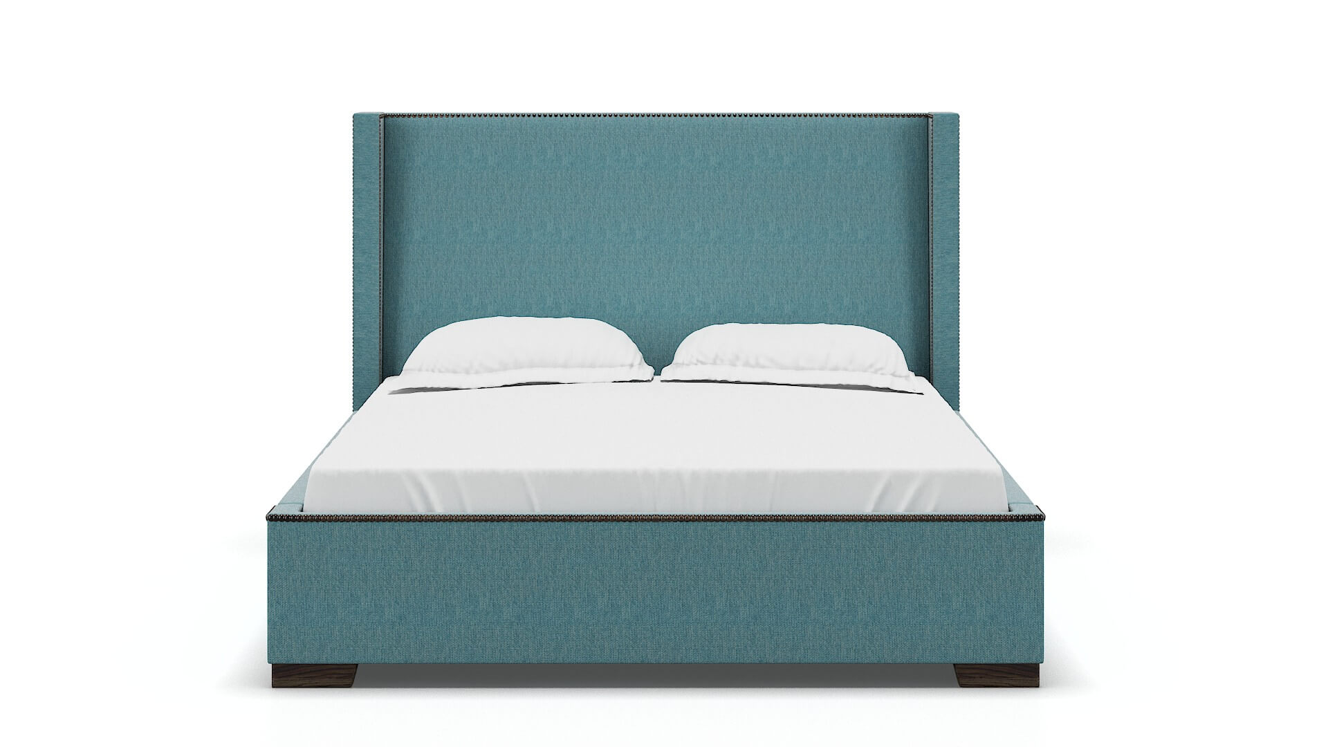 Bria Cosmo Turquoise Bed espresso legs 1