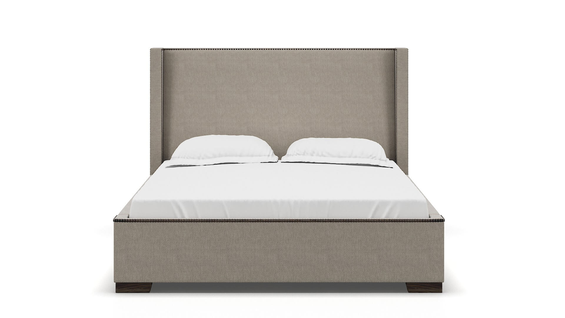 Bria Derby Linen Bed espresso legs 1