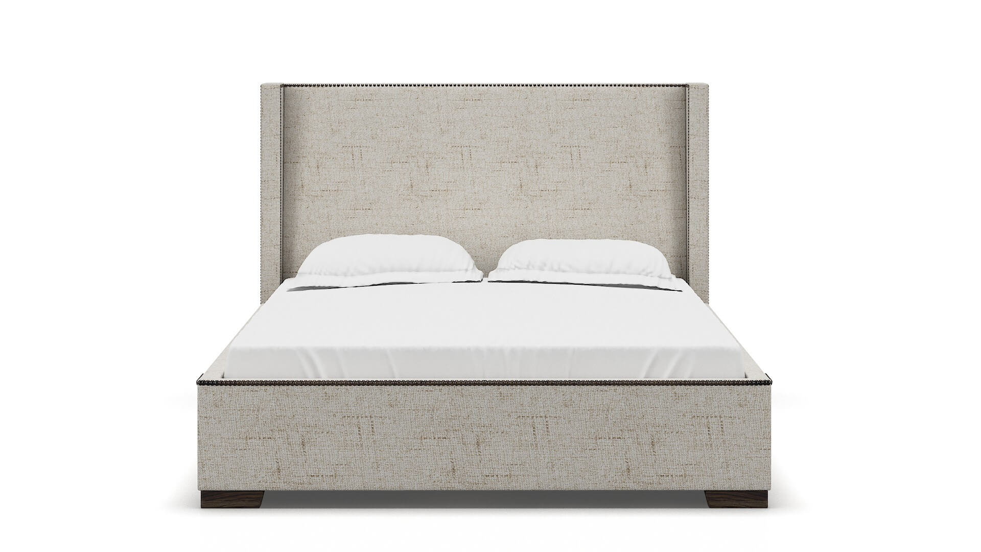Bria Derby Taupe Bed espresso legs 1