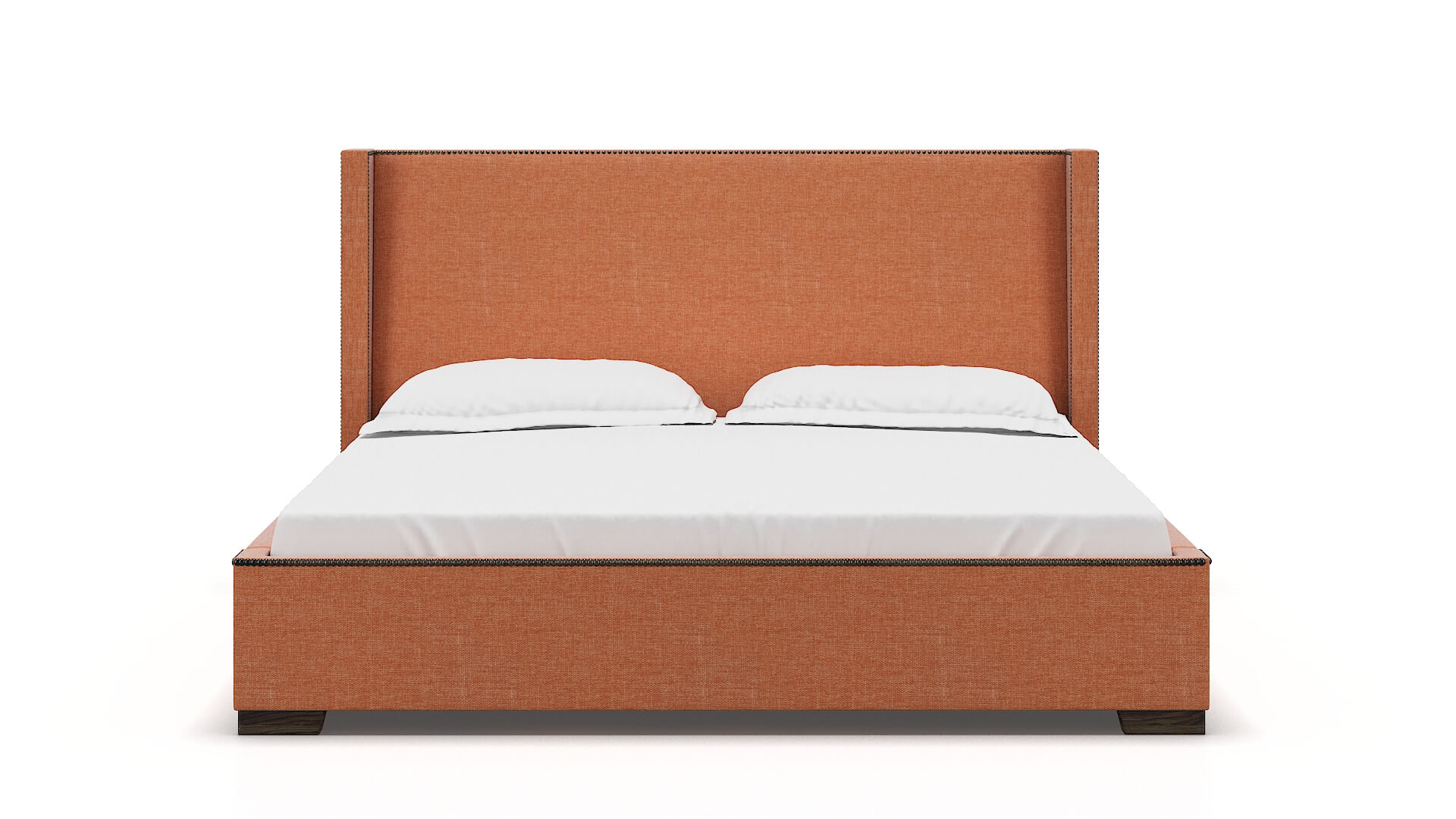 Bria Hepburn Appricot Bed King espresso legs 1